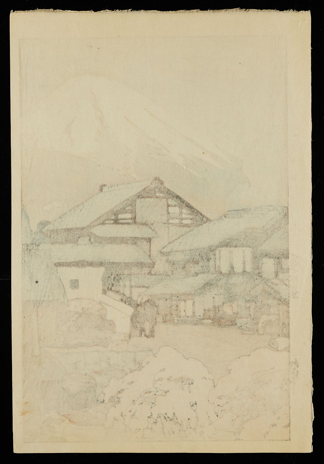 Hiroshi Yoshida "Fujiyama, Okitsu" Jizuri Print - Bild 5 aus 10