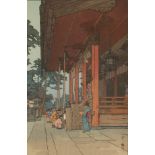 Hiroshi Yoshida "Yasaka Shrine" Woodblock Print