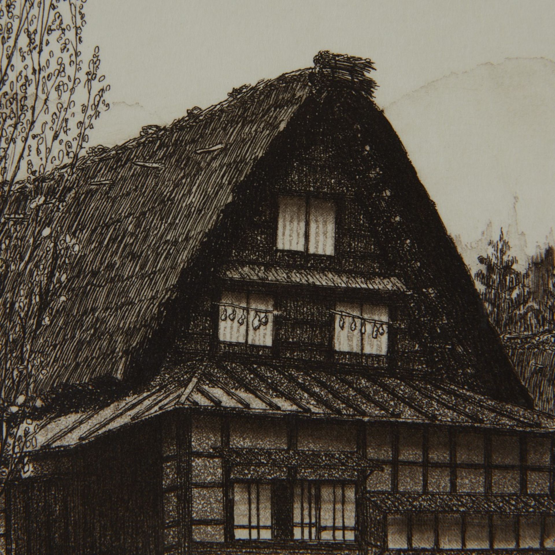 Hirohito Norikane "Farm House No. 5" Woodblock - Bild 4 aus 5