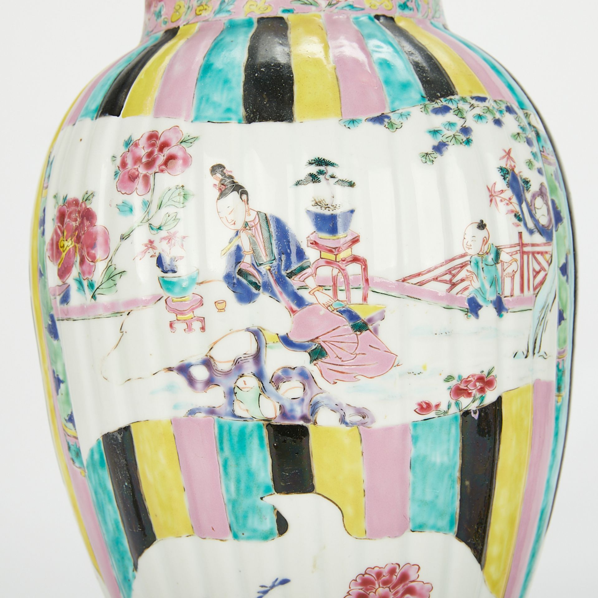 Pair 18th c. Chinese Export Porcelain Vases - Image 2 of 20