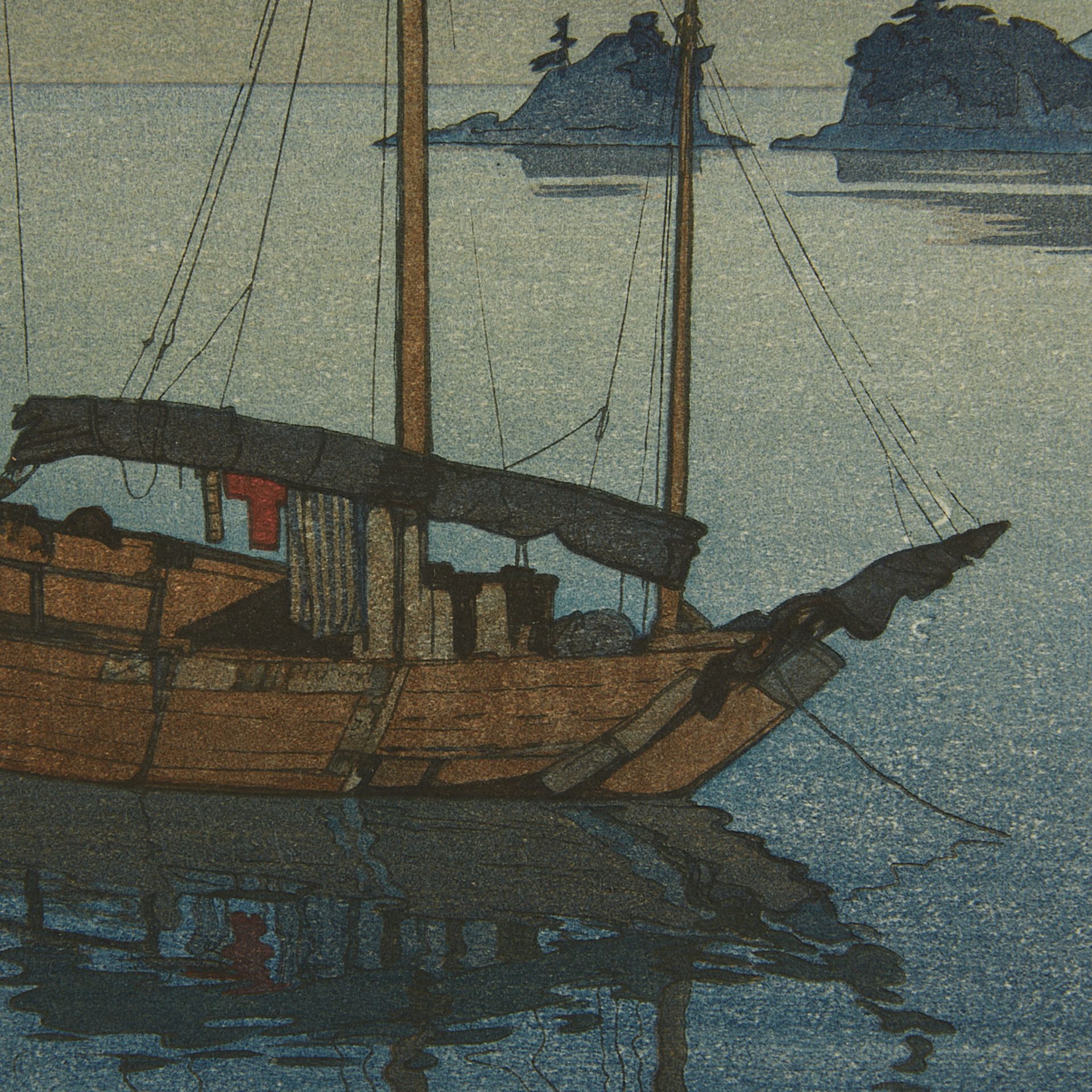 Hiroshi Yoshida "3 Little Islands" Jizuri Print - Bild 7 aus 8