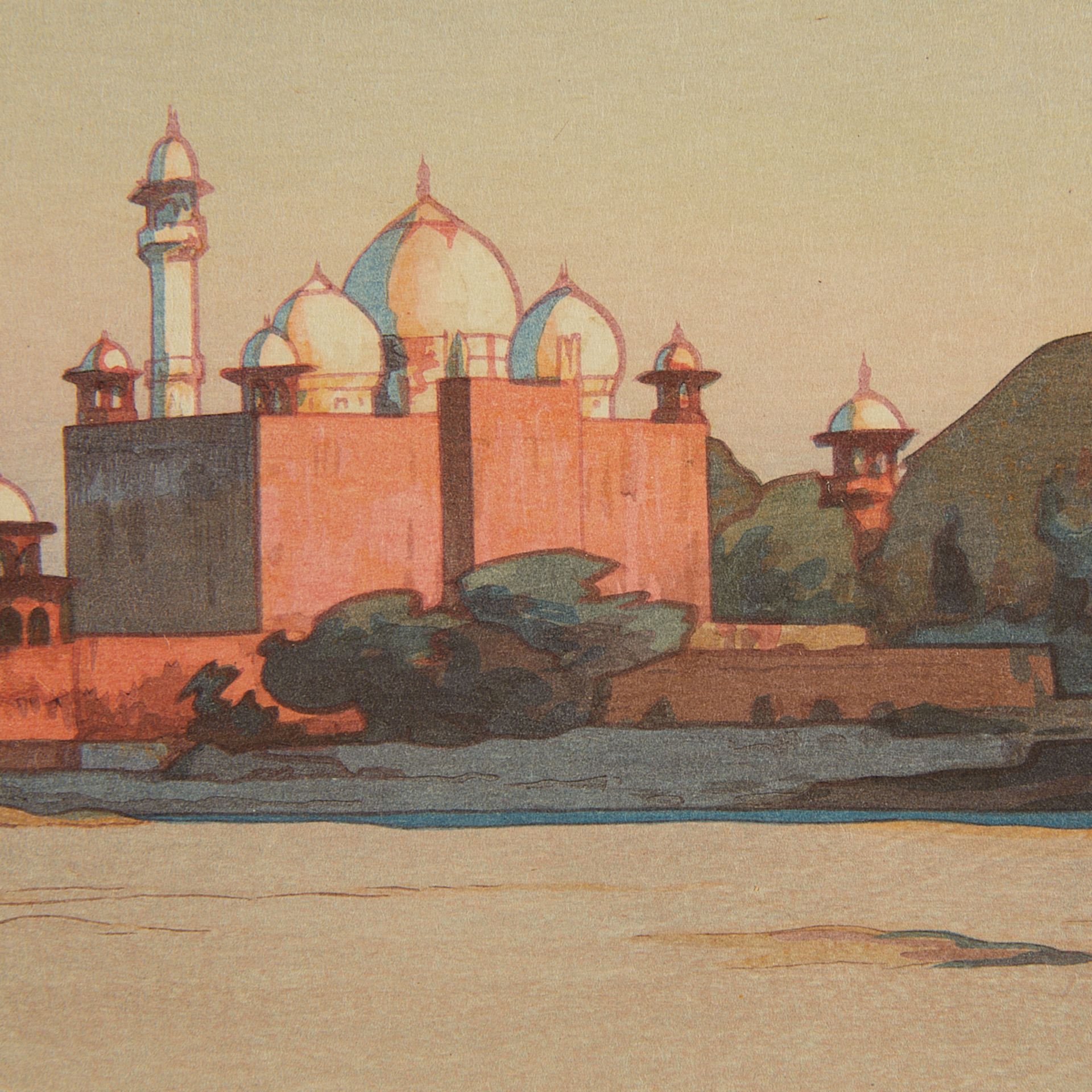 Hiroshi Yoshida "Approach to Agra" Jizuri Print - Bild 9 aus 9