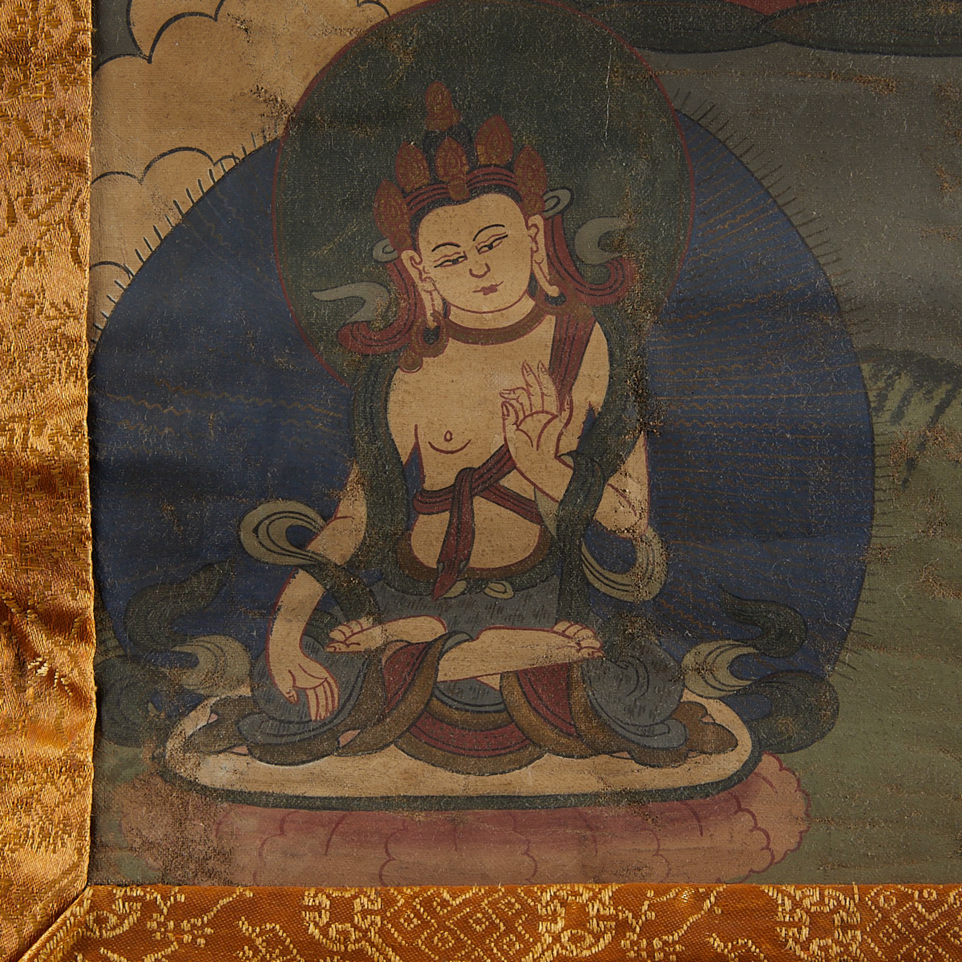 Tibetan Thangka Manjushri - Image 2 of 8