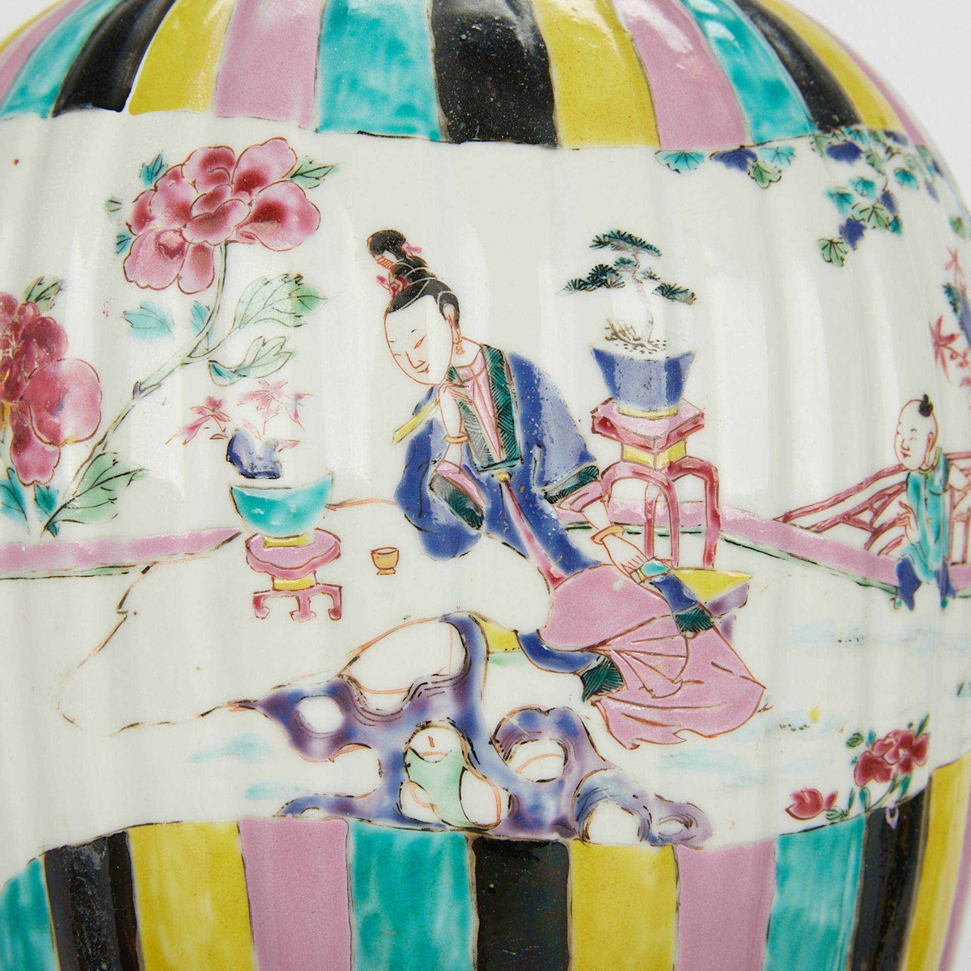 Pair 18th c. Chinese Export Porcelain Vases - Image 17 of 20