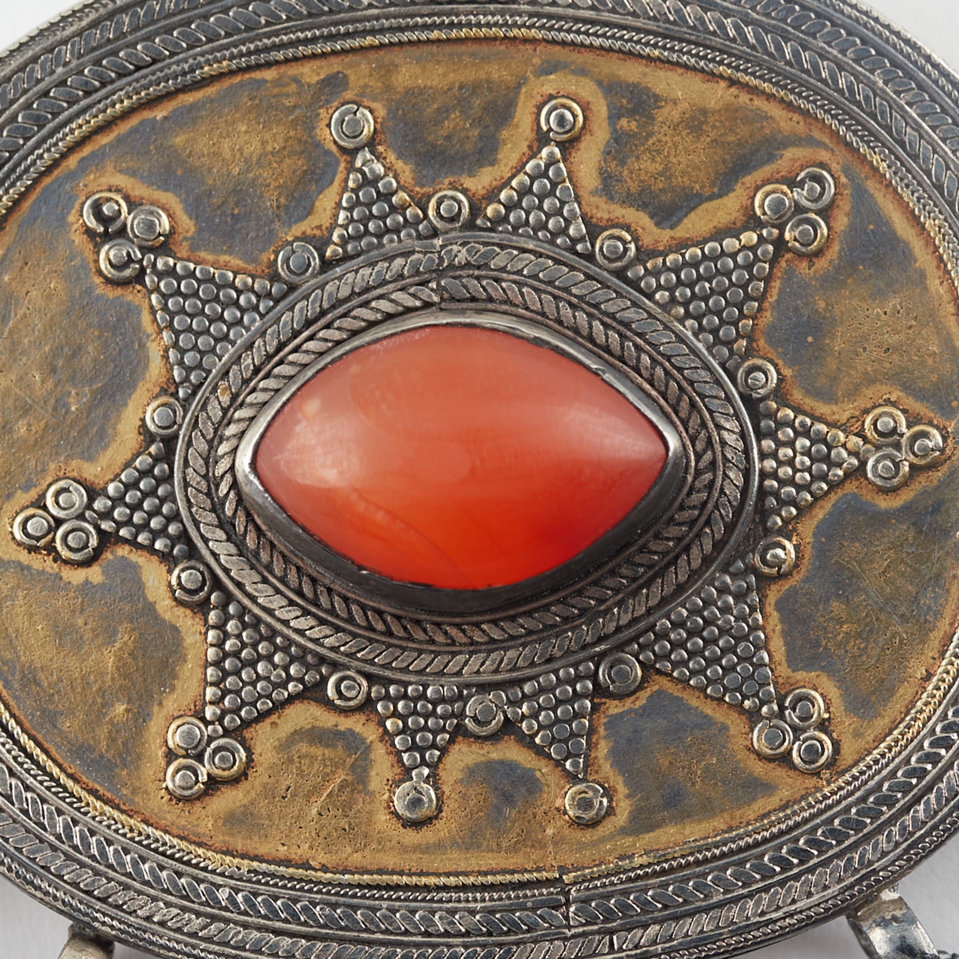 Silver Pendant w/ Carnelian Beads - Image 2 of 3