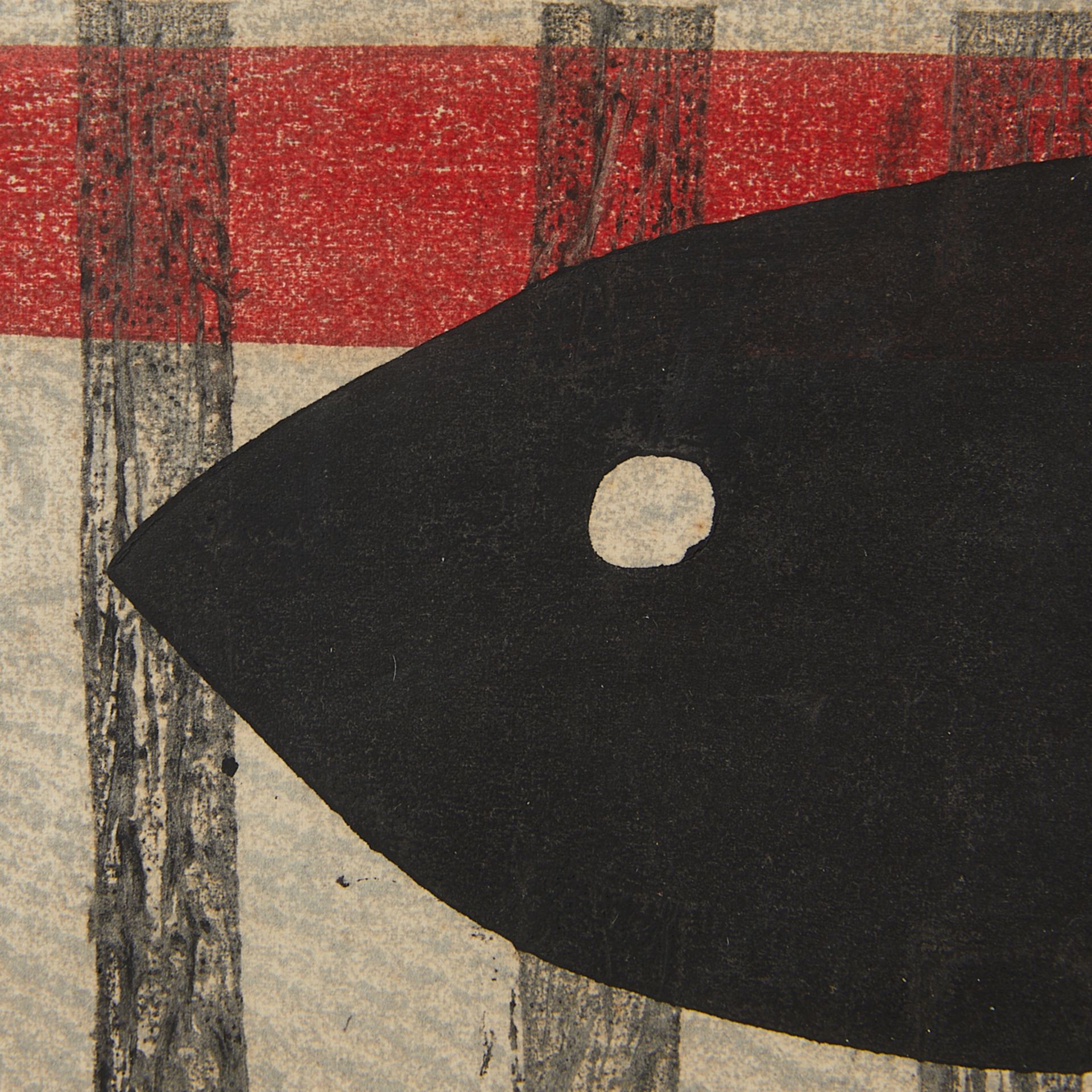 Japanese MCM Woodblock Fish Print 1959 - Bild 4 aus 6