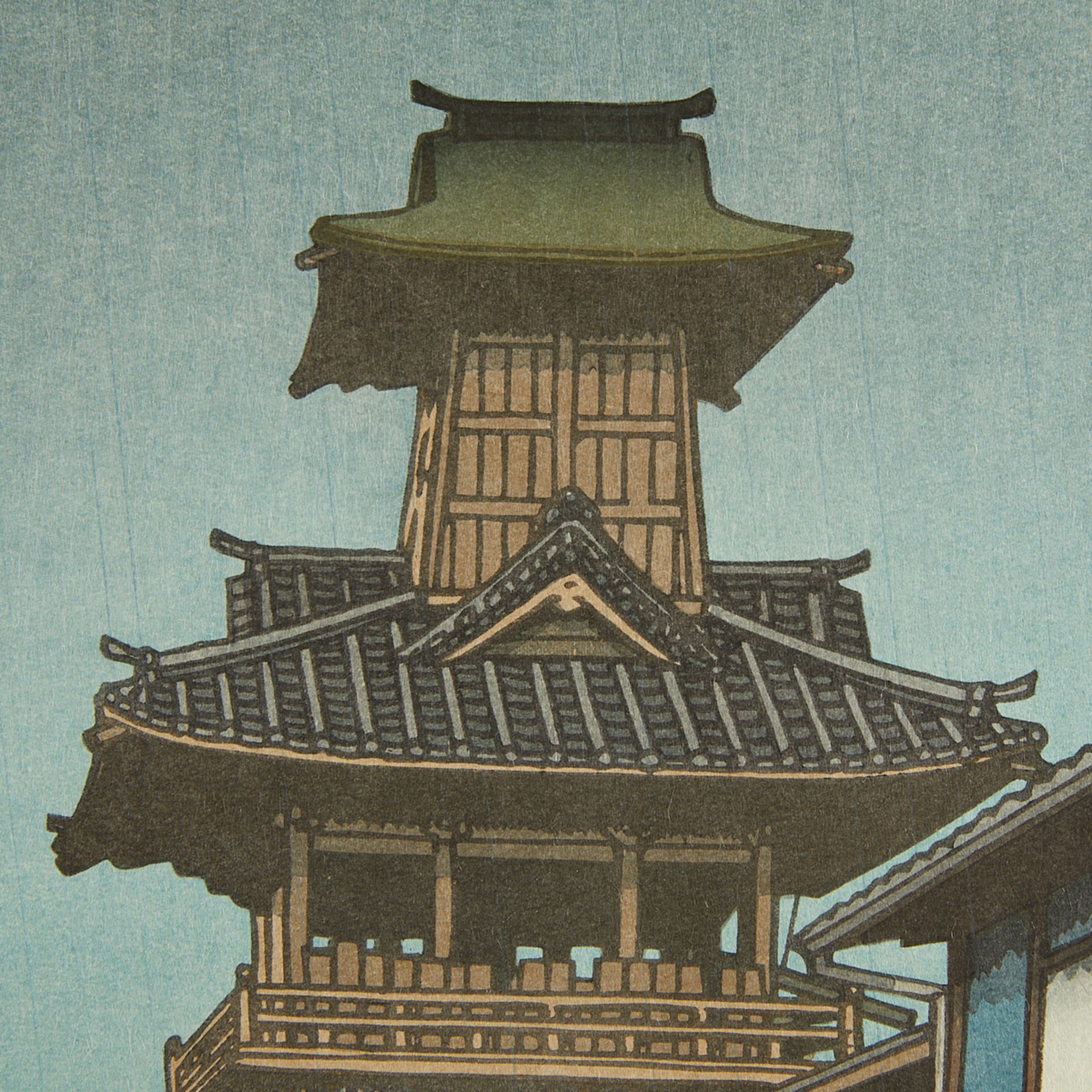 Hasui Kawase "Bell Tower at Okayama" Print - Bild 8 aus 9