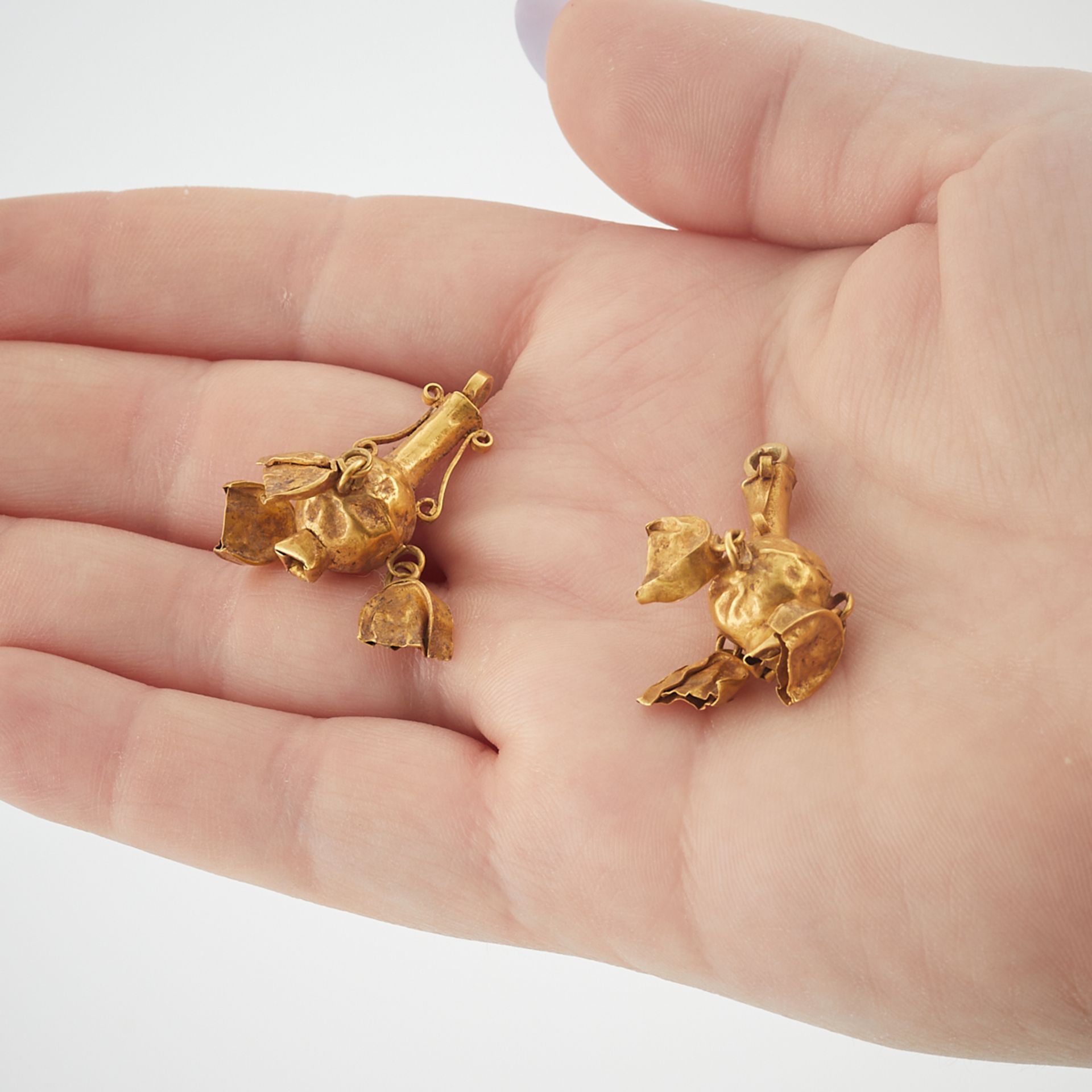 Ancient Parthian Gold Earrings - Image 2 of 5