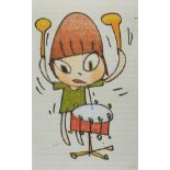 Yoshitomo Nara "Banging The Drum" Lithograph