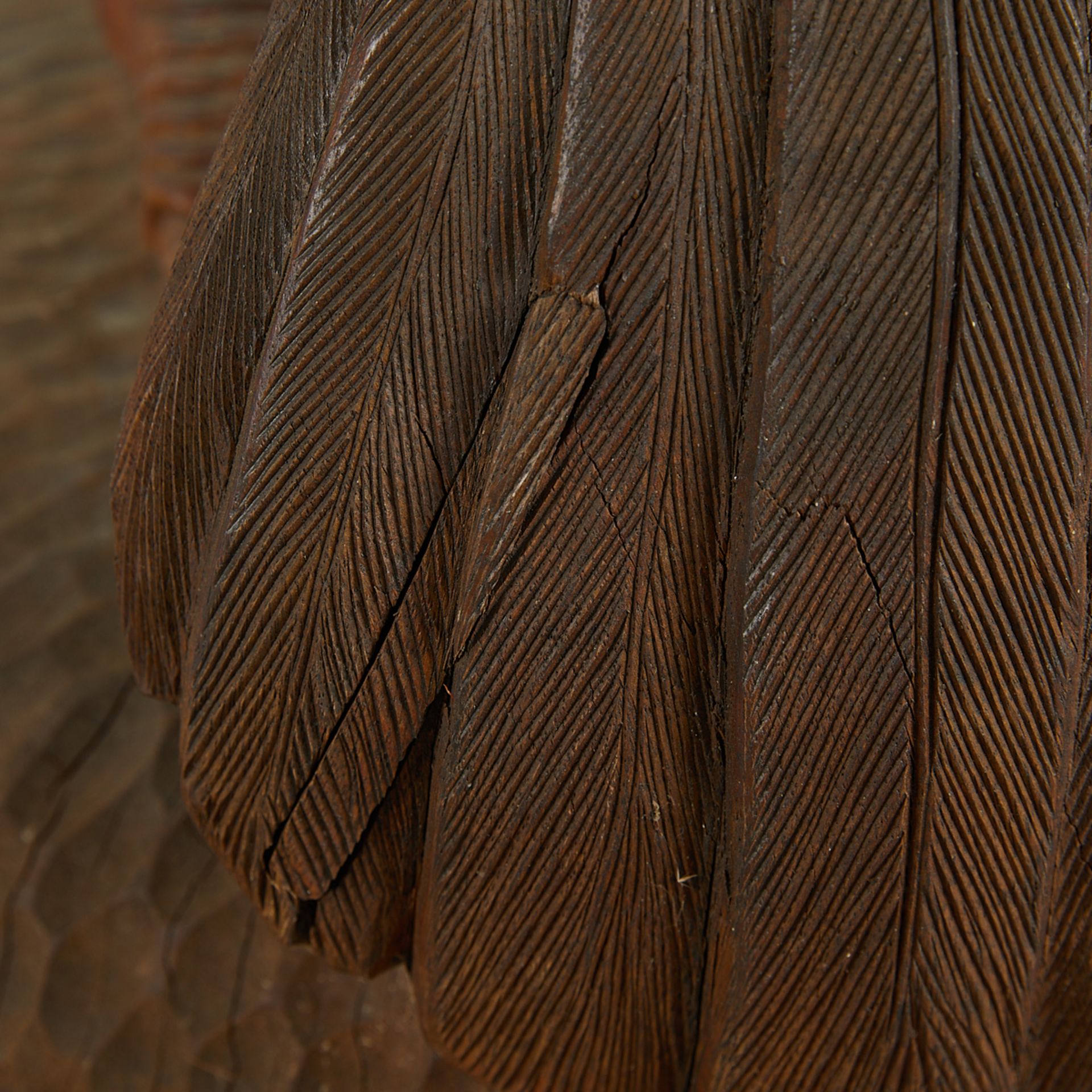Carved Folk Art Eagle Table - Bild 7 aus 12