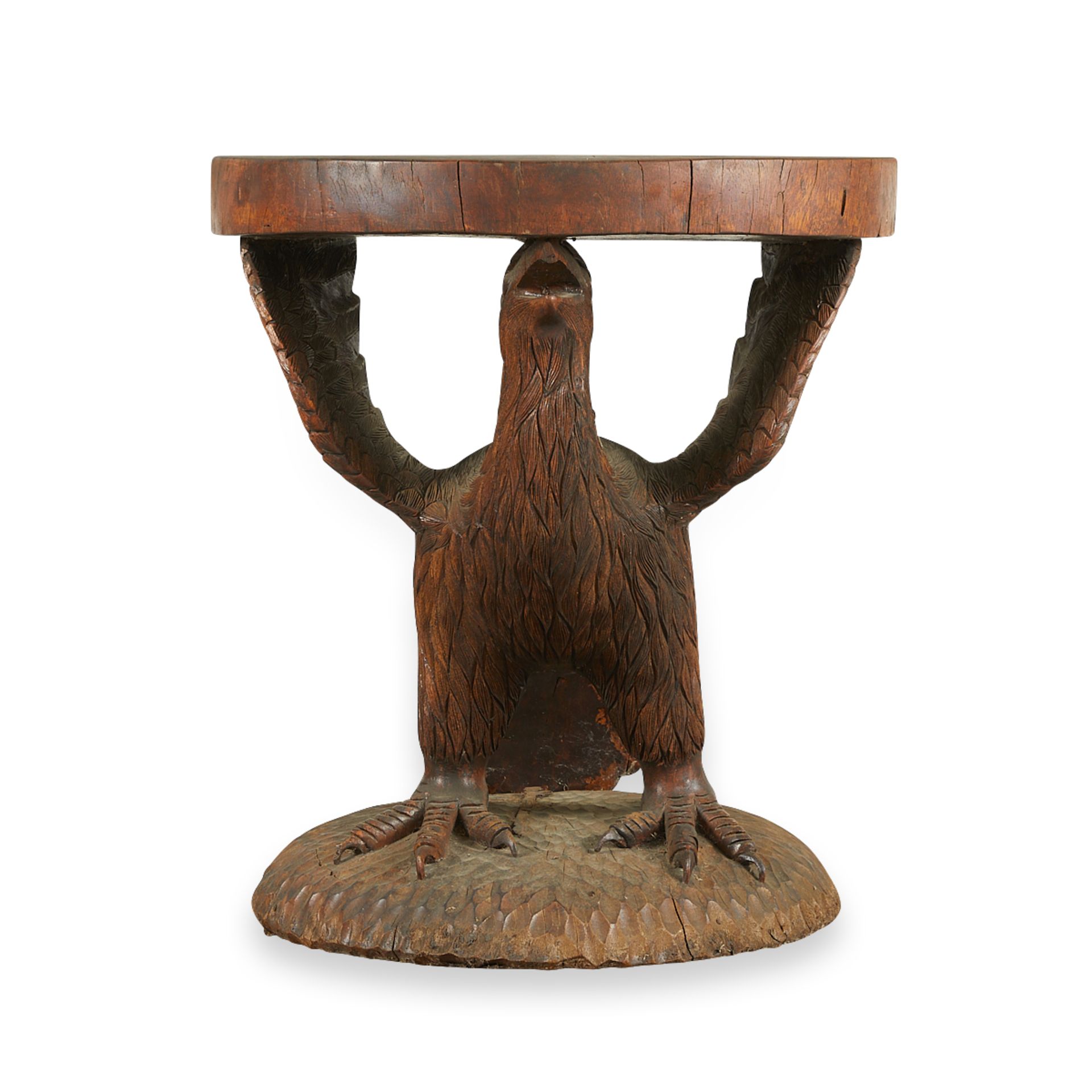 Carved Folk Art Eagle Table - Bild 3 aus 12