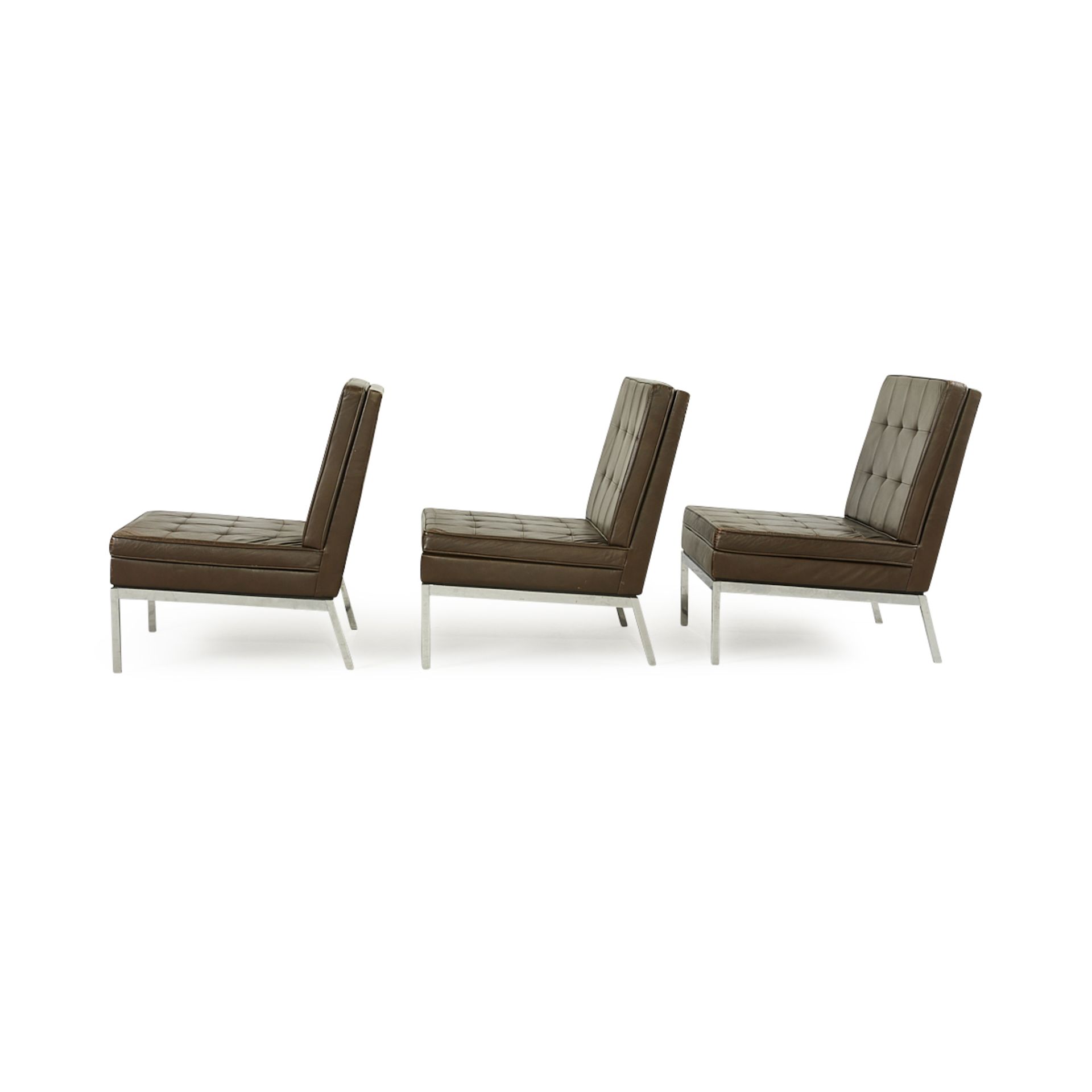 Set 3 Florence Knoll Model 65 MCM Lounge Chairs - Bild 4 aus 13