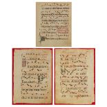 3 Antiphonary Vellum Manuscript Pages