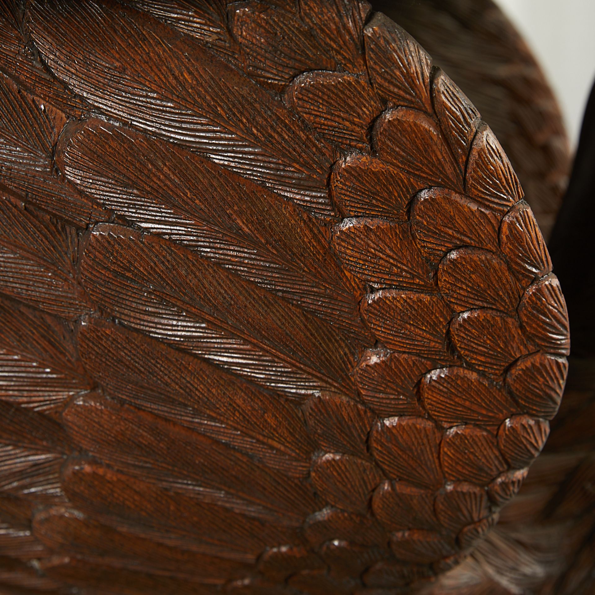 Carved Folk Art Eagle Table - Bild 11 aus 12