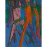 Abstract Figural Oil Painting - MoMA Label