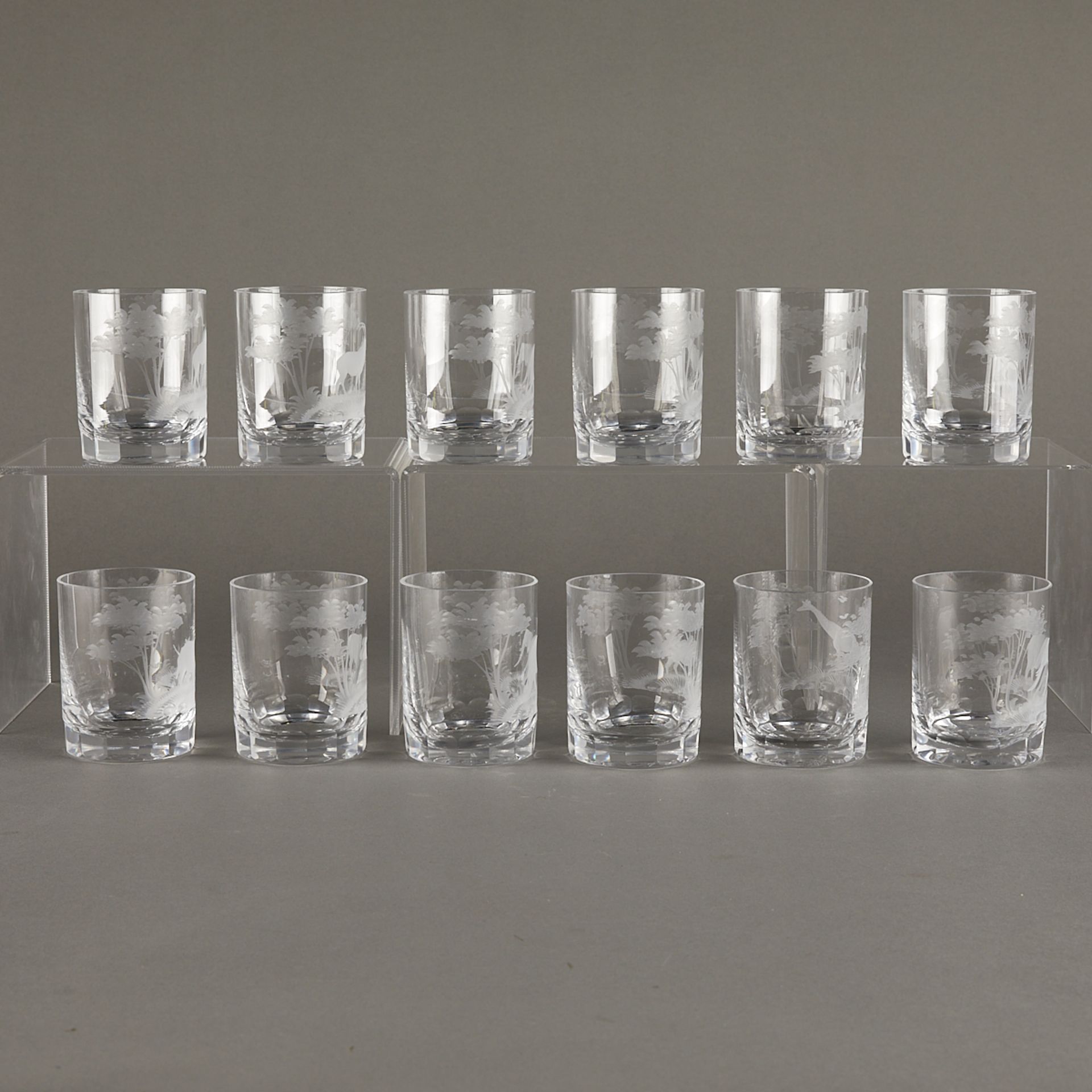 12 Queen Lace African Animal Crystal Glasses - Bild 4 aus 10