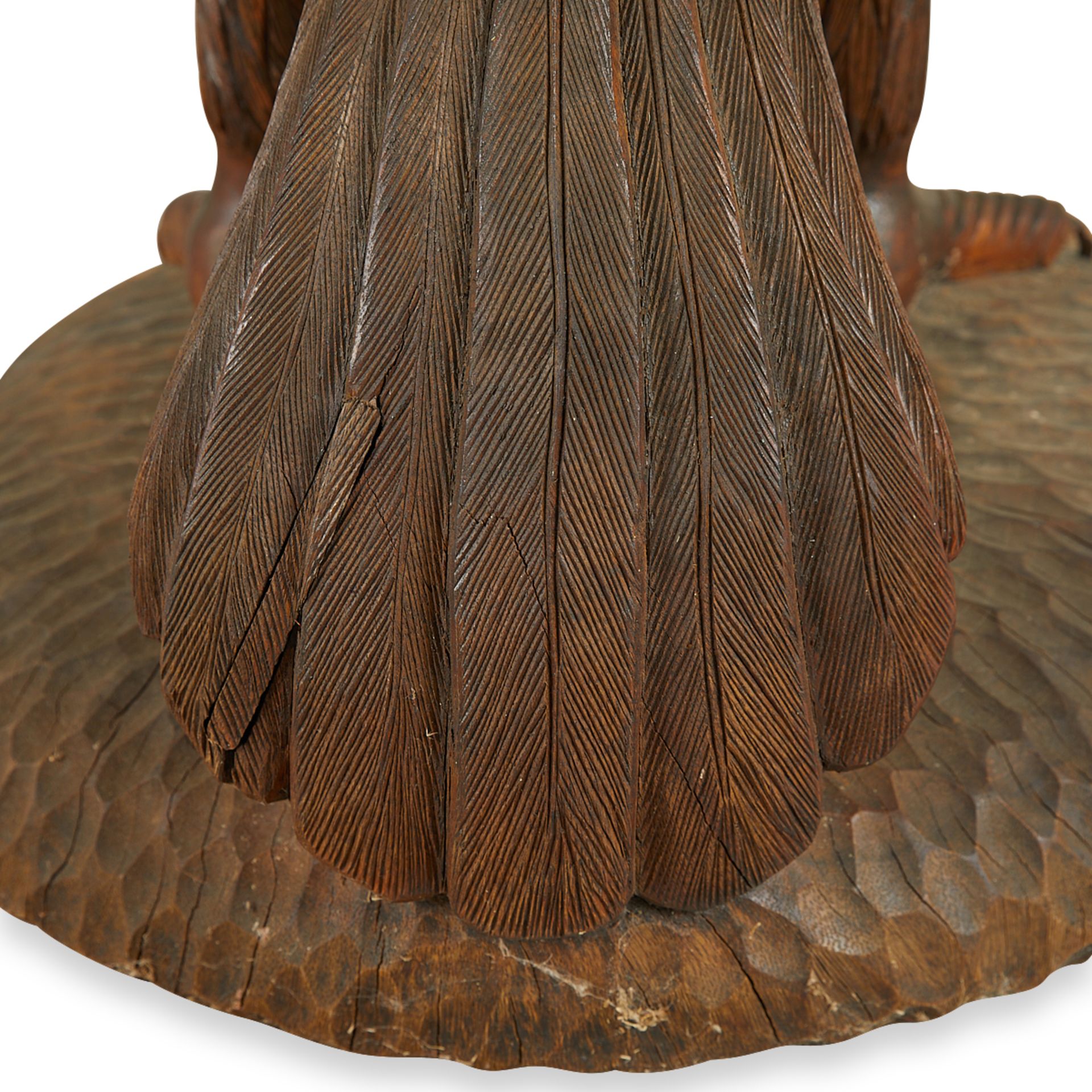 Carved Folk Art Eagle Table - Bild 9 aus 12
