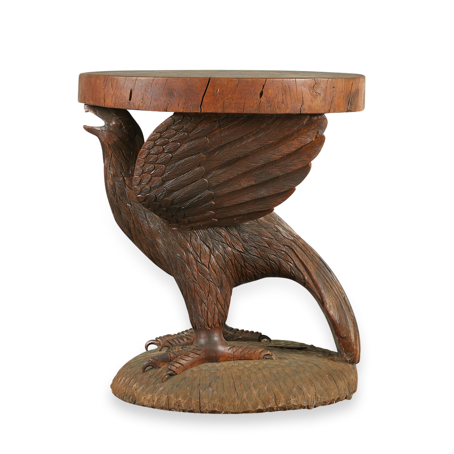 Carved Folk Art Eagle Table - Bild 5 aus 12