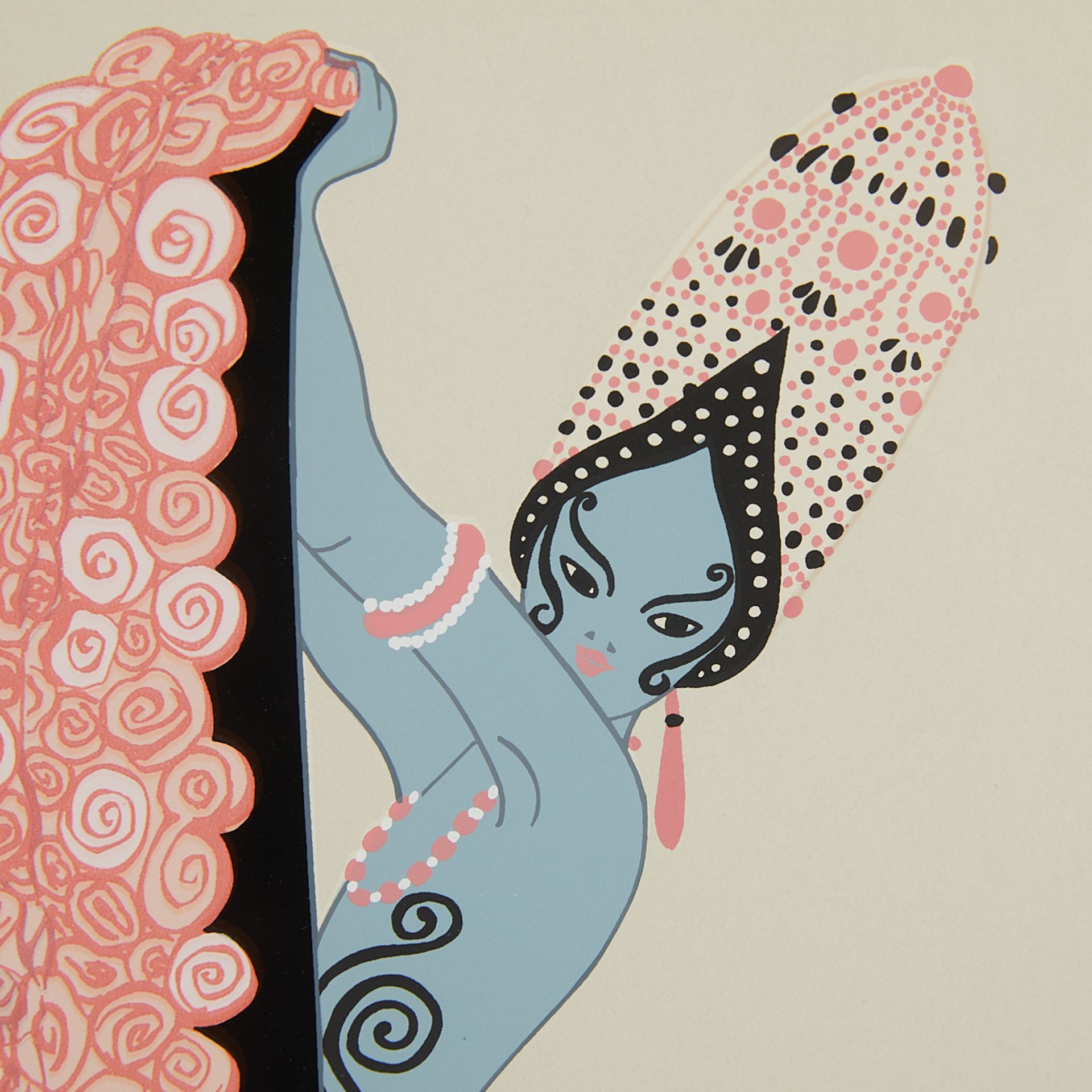 Erte "The Flowered Cape" Serigraph 1981 - Image 5 of 9