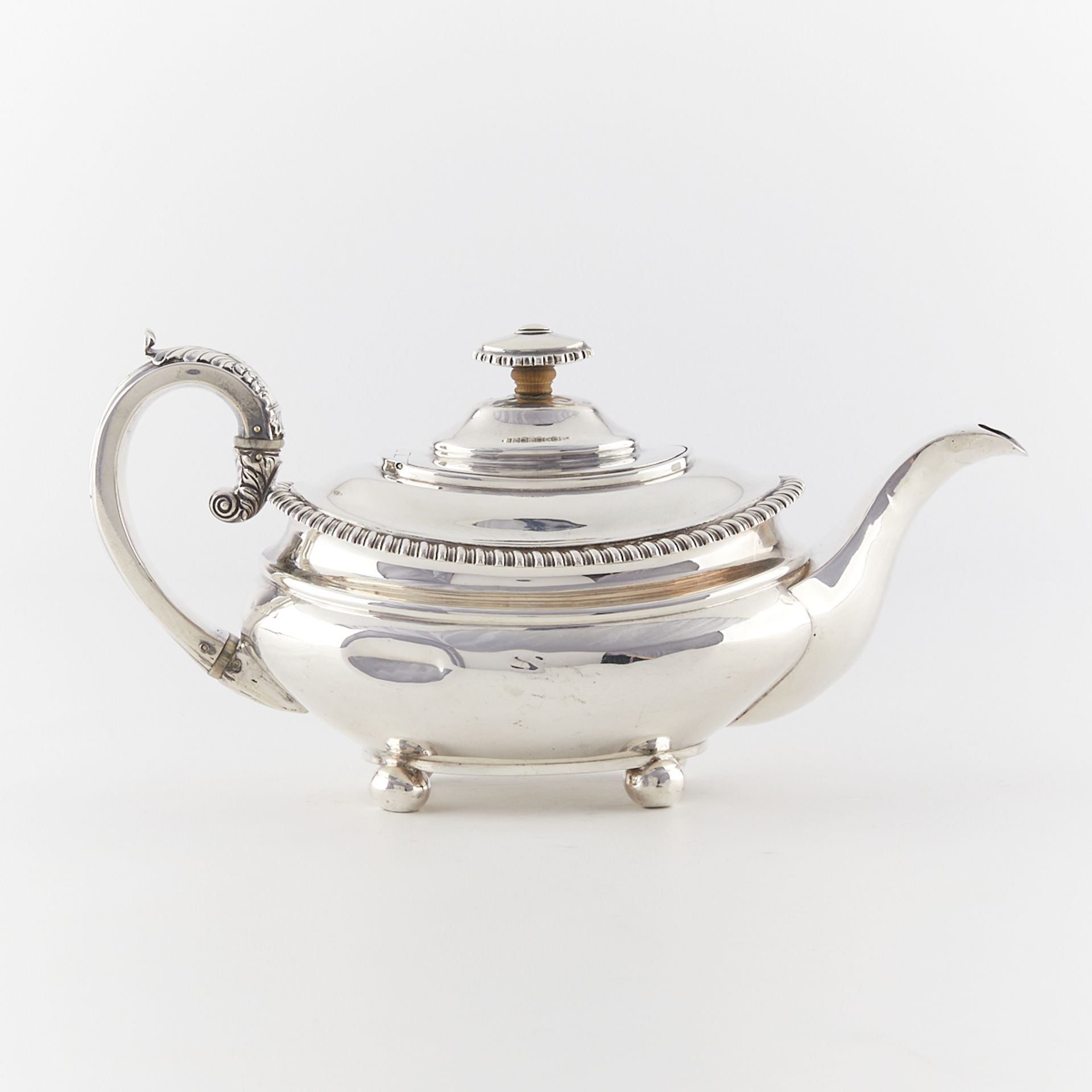 English Sterling Silver Teapot - Bild 6 aus 14