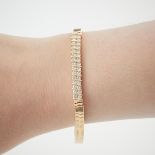 14k Yellow Gold & Diamond Bracelet