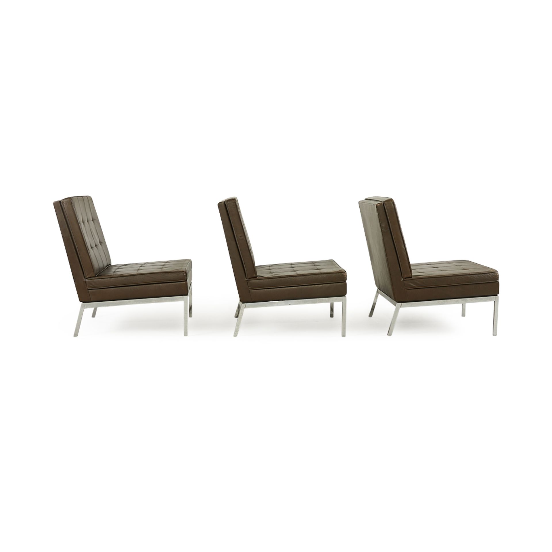 Set 3 Florence Knoll Model 65 MCM Lounge Chairs - Bild 6 aus 13
