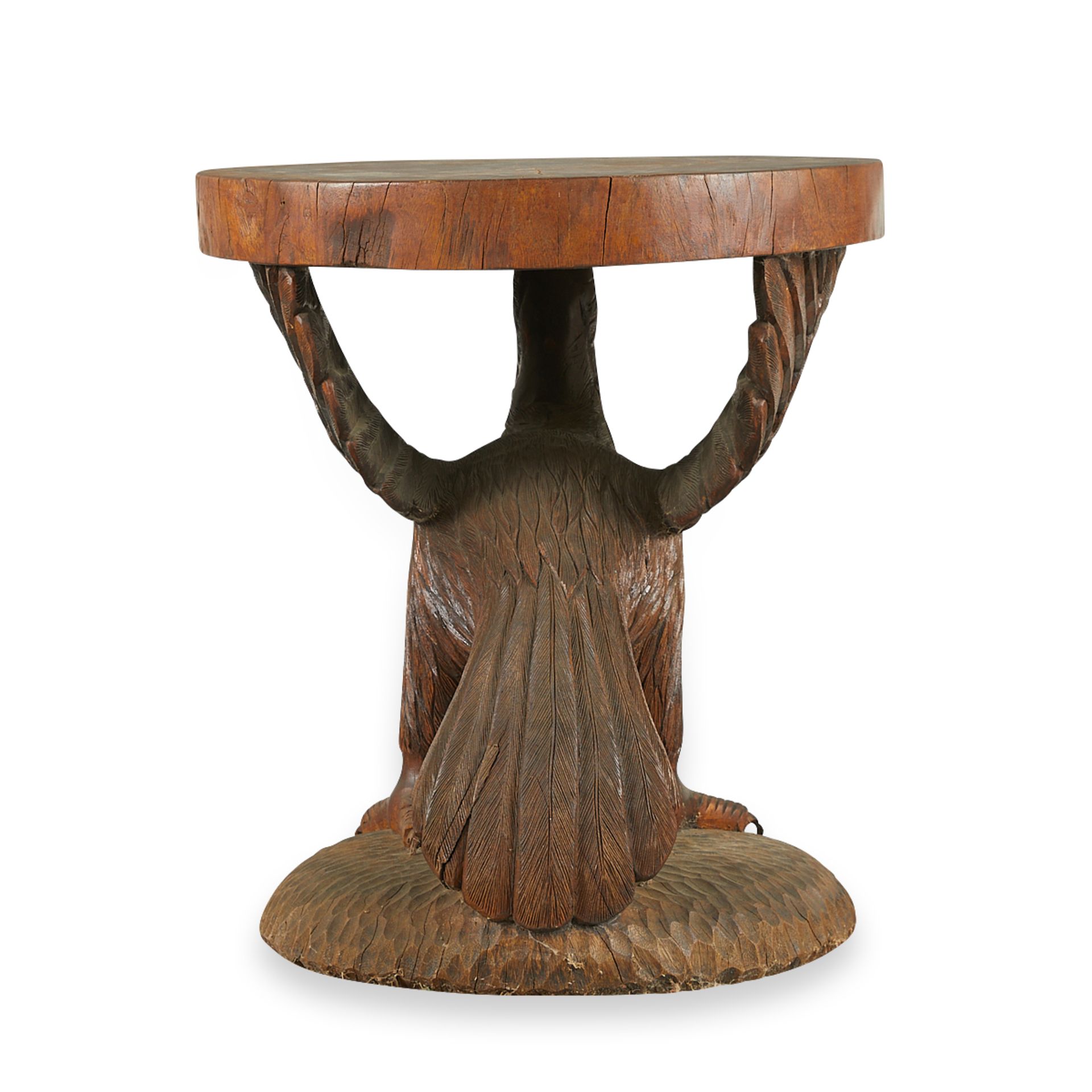 Carved Folk Art Eagle Table - Bild 6 aus 12