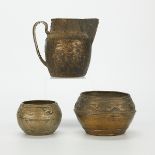 3 African Ashanti Bronze Vessels