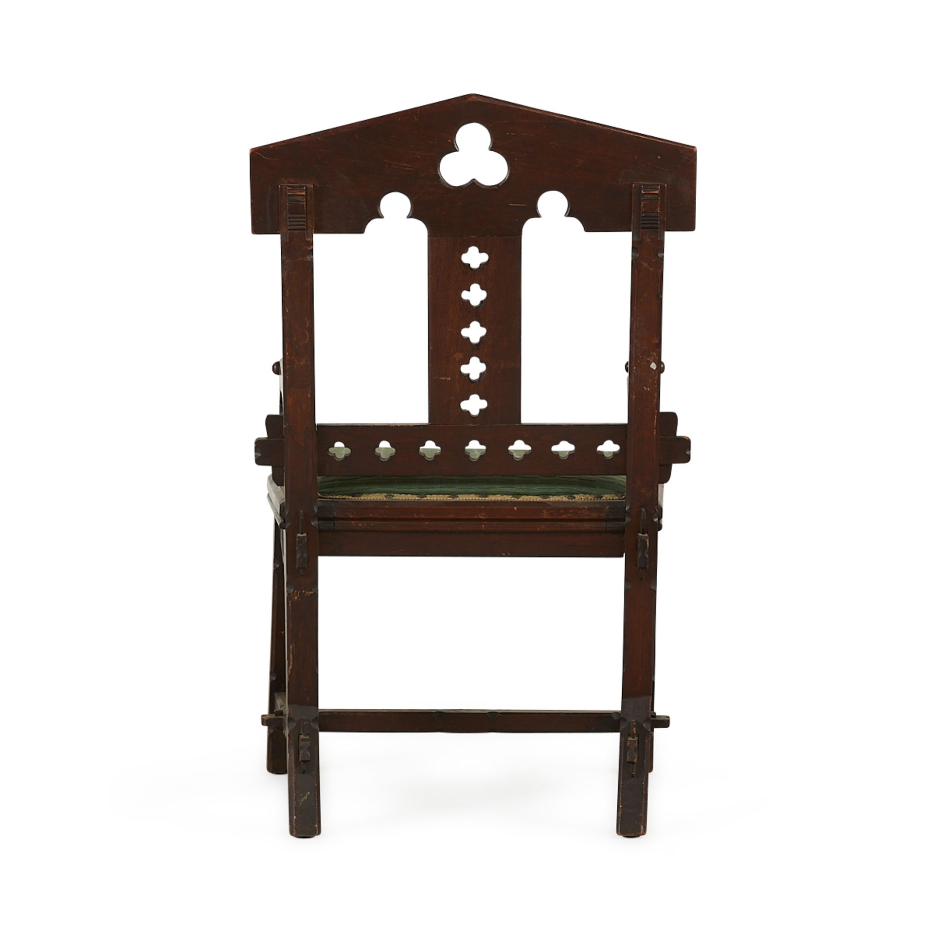 Aesthetic Movement Gothic Walnut Chair ca. 1875 - Image 5 of 11