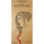 Large 1971 Antigone Broadway Poster