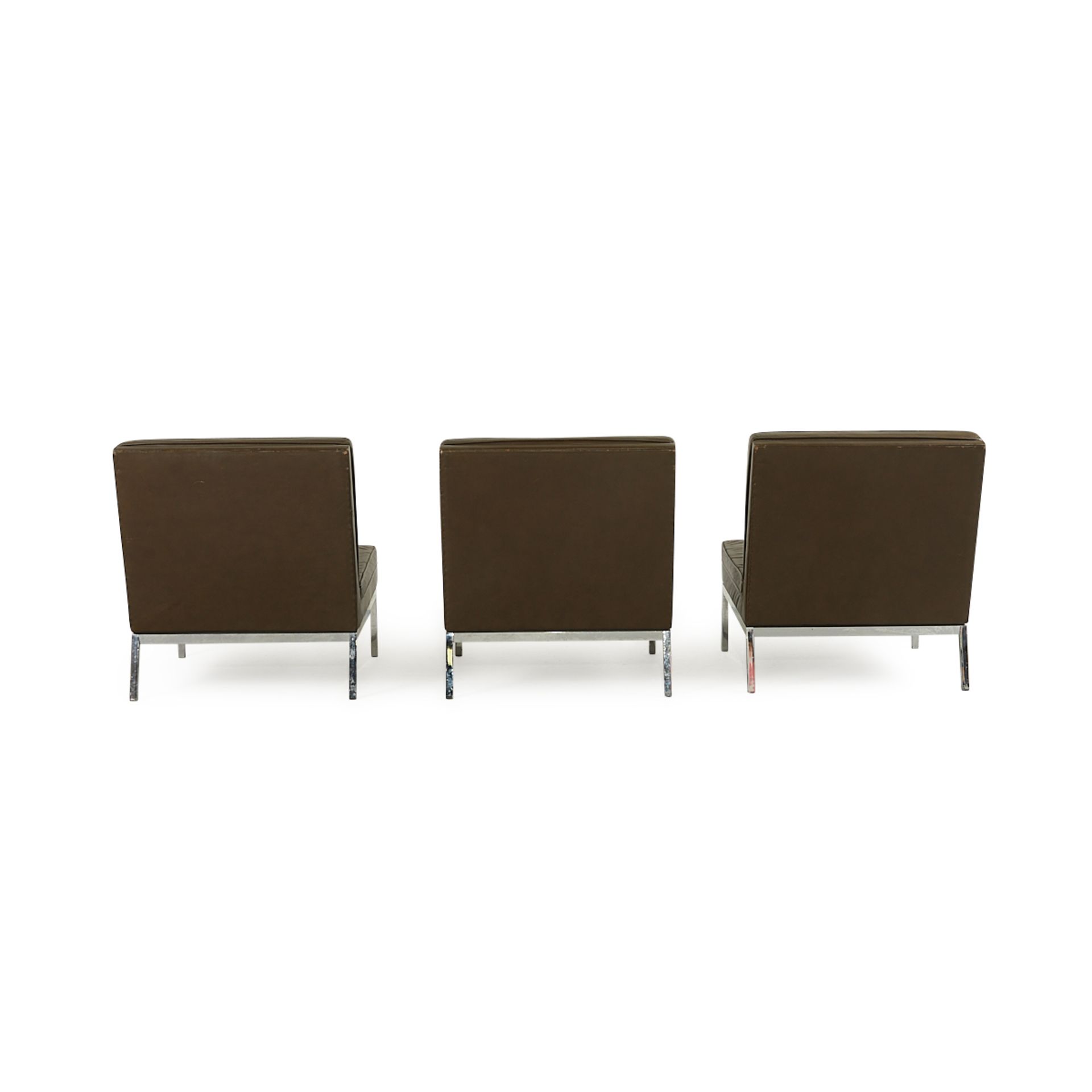 Set 3 Florence Knoll Model 65 MCM Lounge Chairs - Bild 5 aus 13