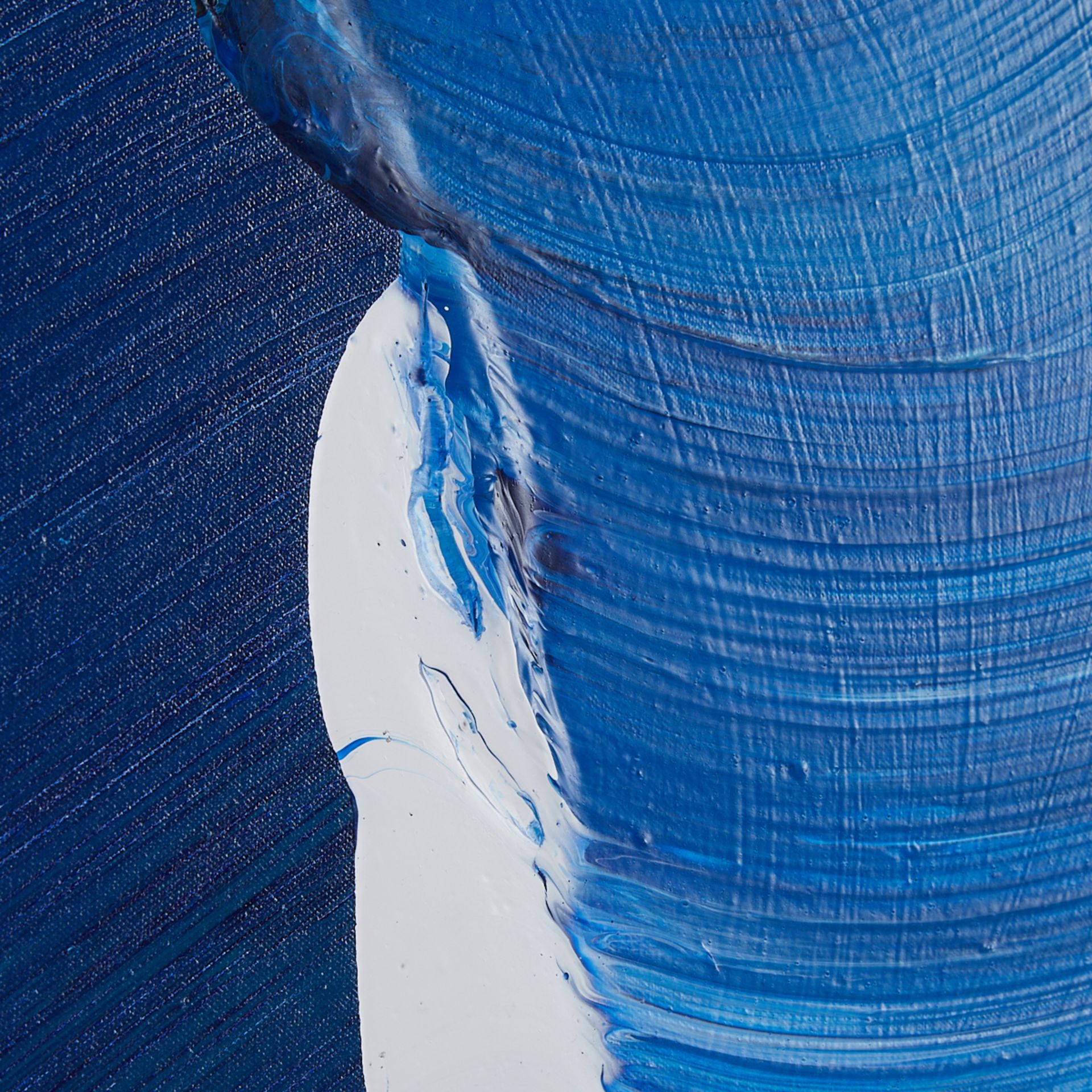 Sandi Sloane "Blue Night Wave" Mixed Media 2000 - Image 4 of 9