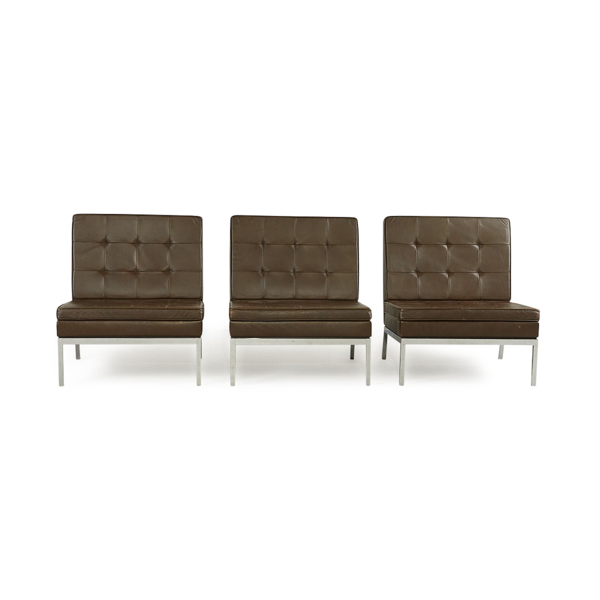 Set 3 Florence Knoll Model 65 MCM Lounge Chairs - Bild 3 aus 13