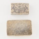 2 Small Engraved Silver Boxes