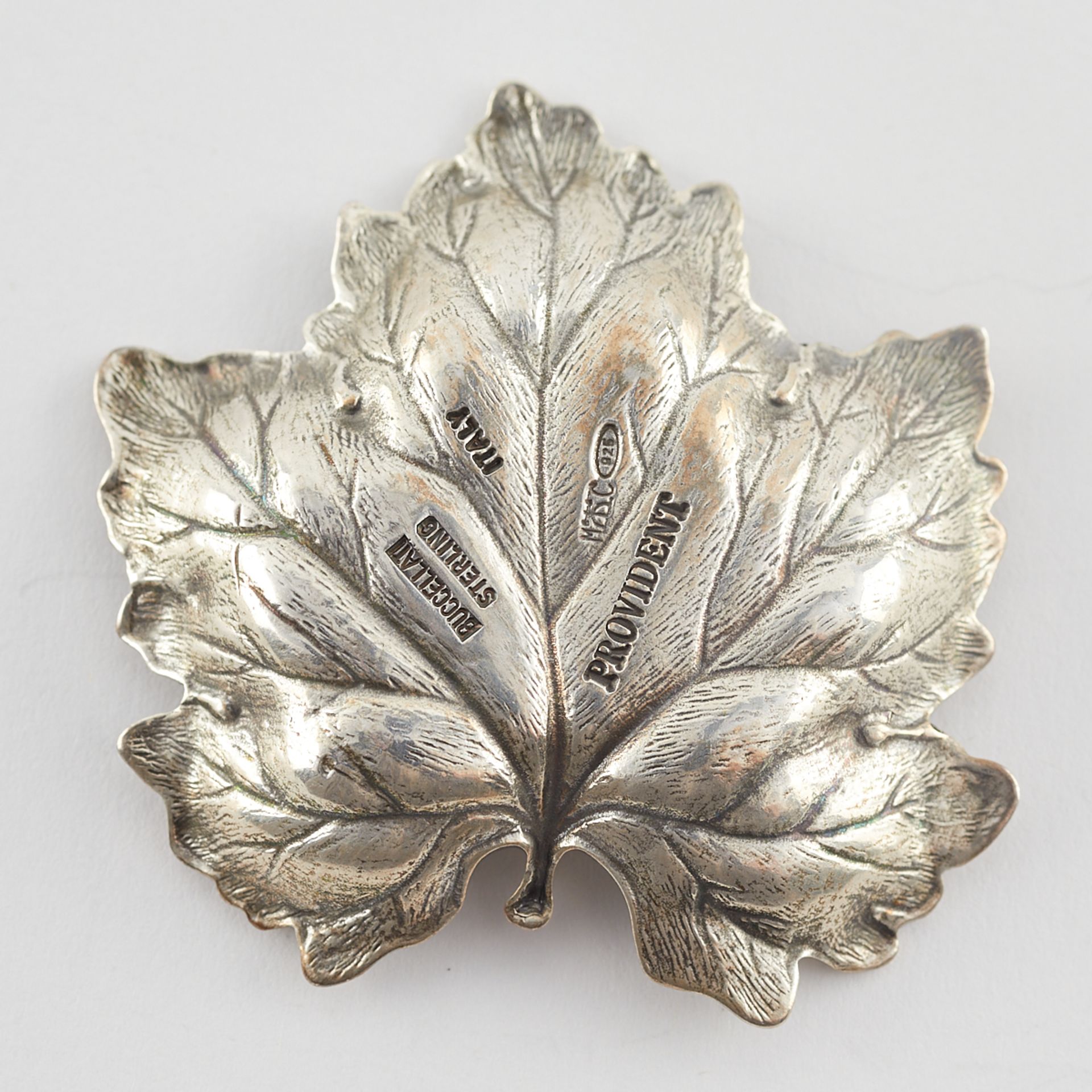 3 Mini Buccellati Sterling Silver Leaf Dishes - Bild 2 aus 4