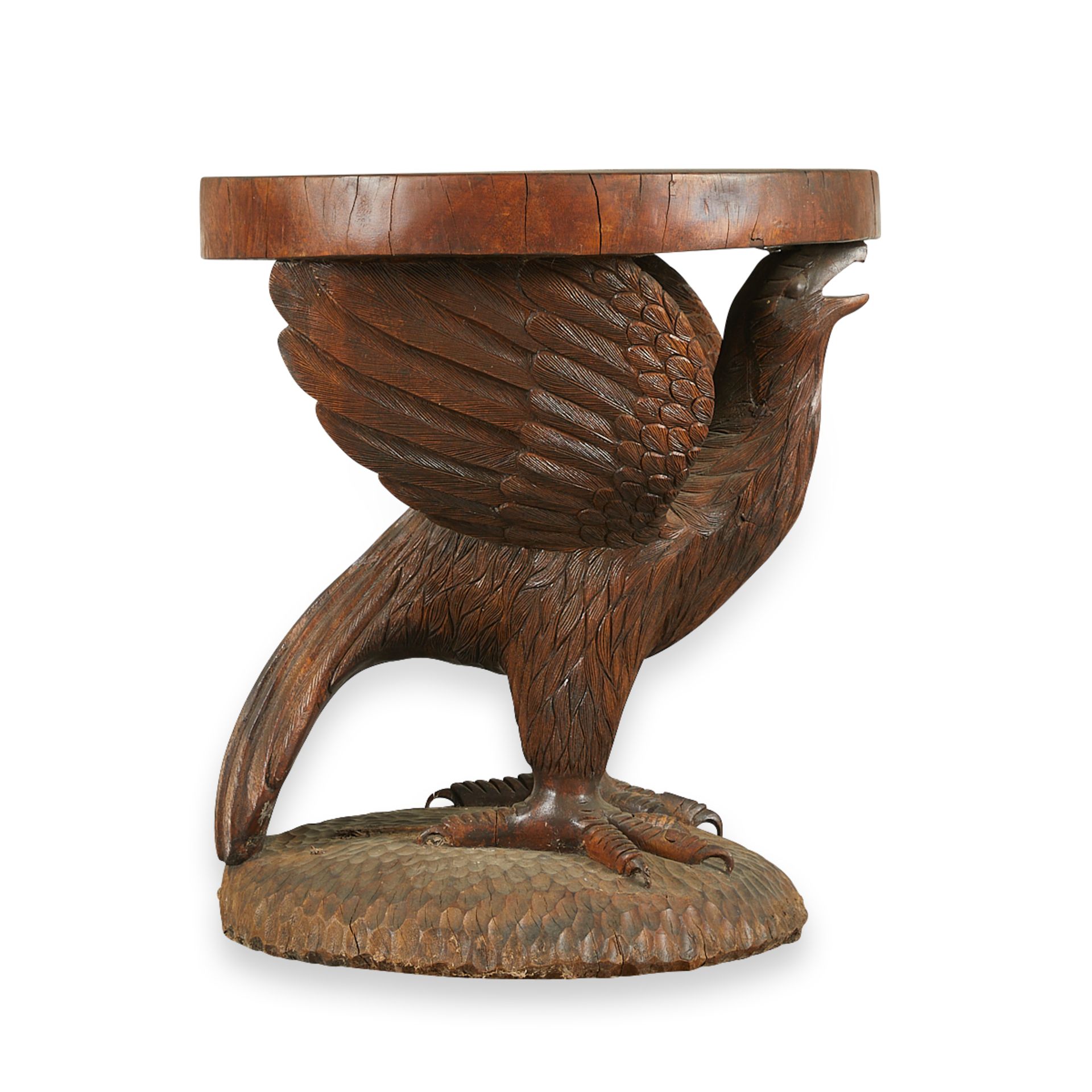 Carved Folk Art Eagle Table - Bild 4 aus 12