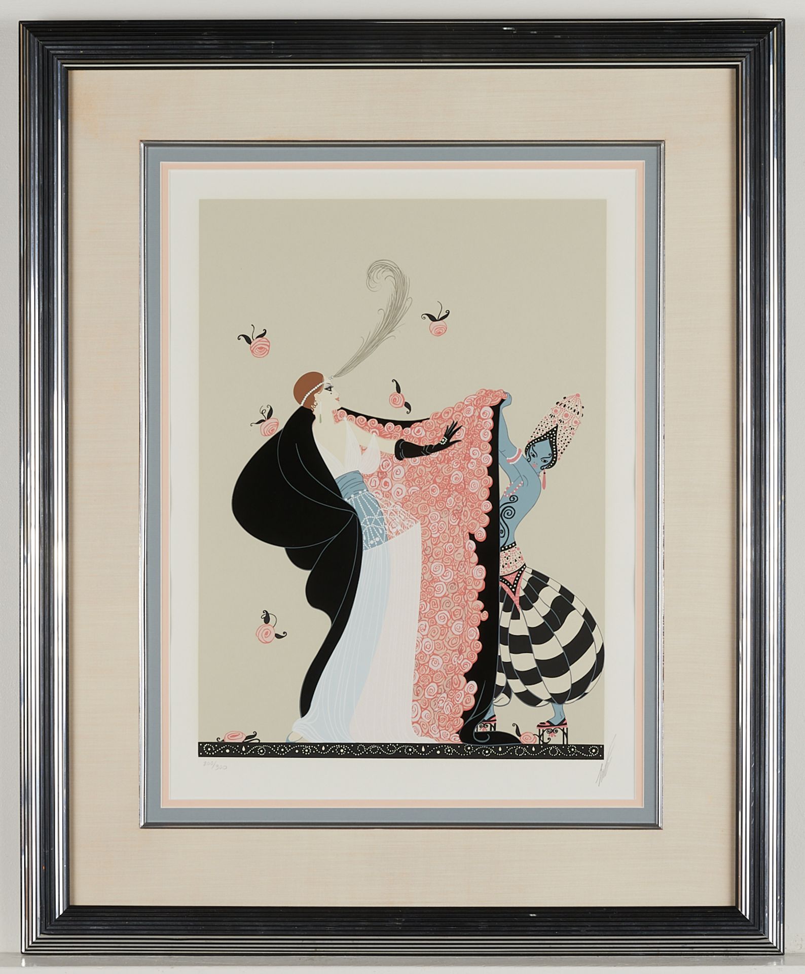 Erte "The Flowered Cape" Serigraph 1981 - Image 3 of 9