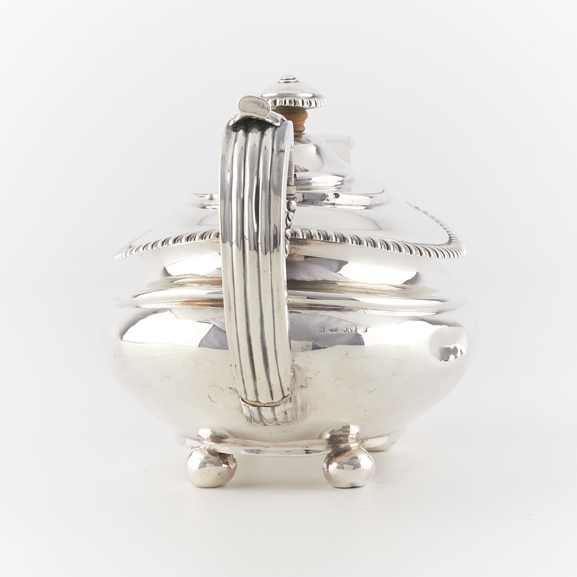 English Sterling Silver Teapot - Bild 5 aus 14