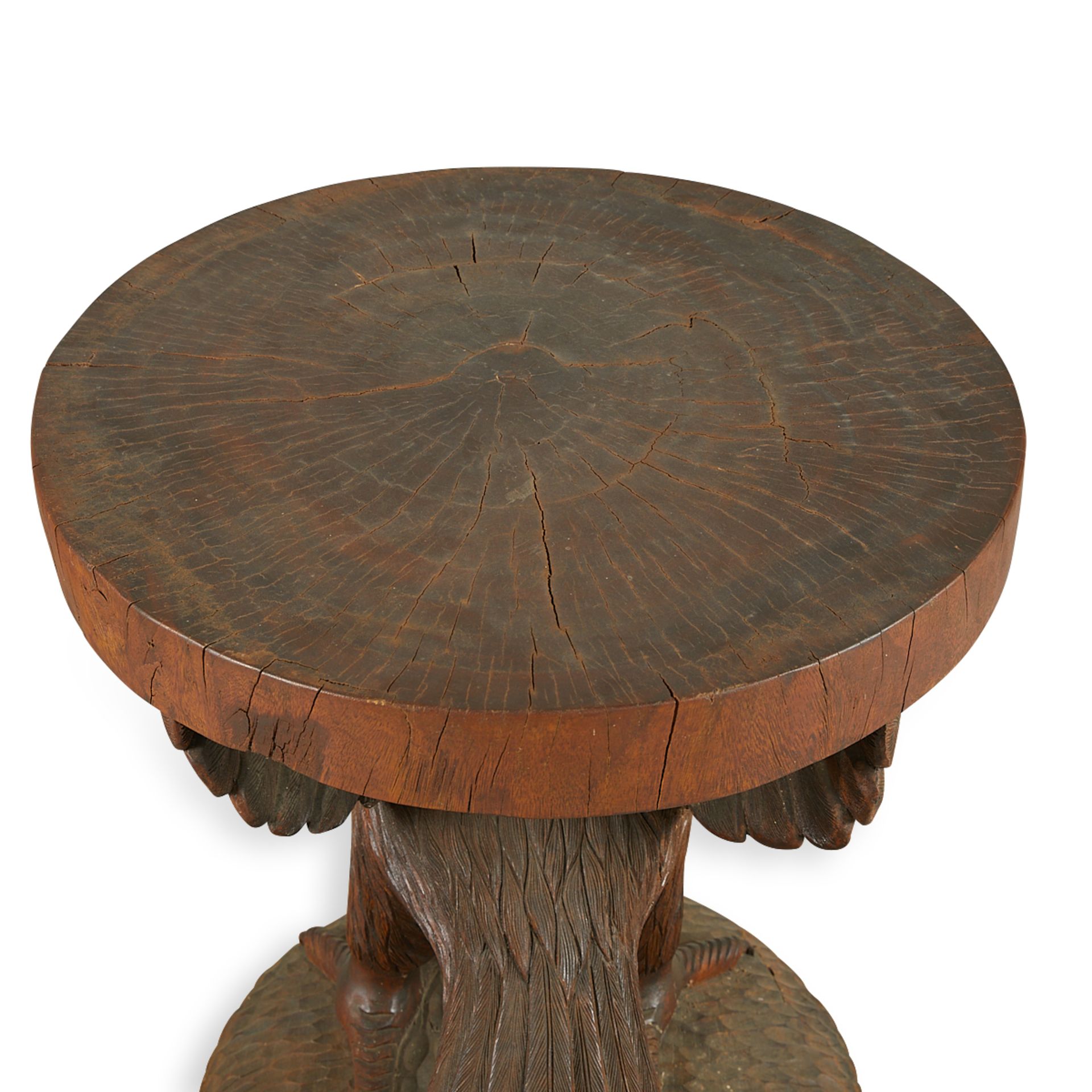 Carved Folk Art Eagle Table - Bild 8 aus 12