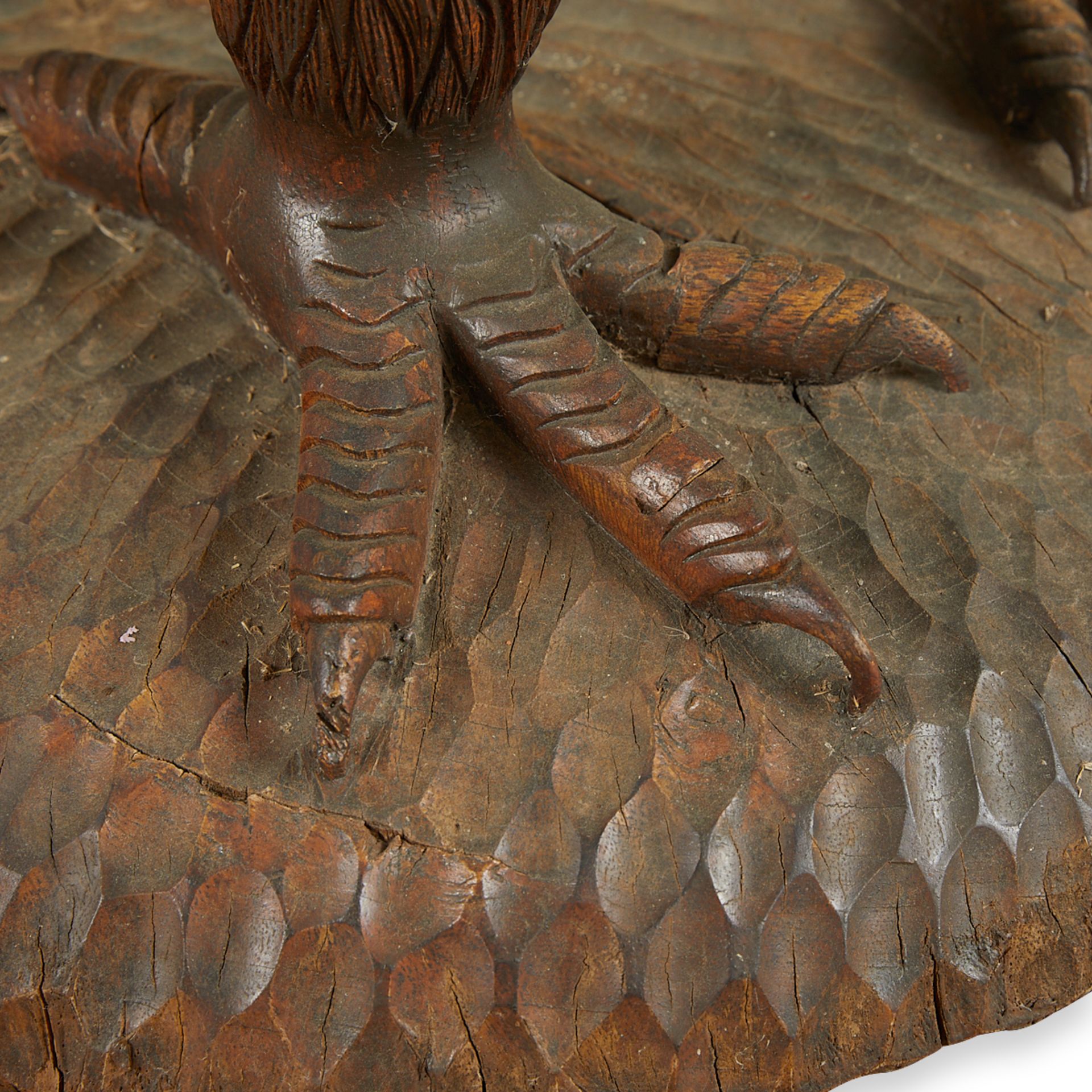 Carved Folk Art Eagle Table - Bild 2 aus 12