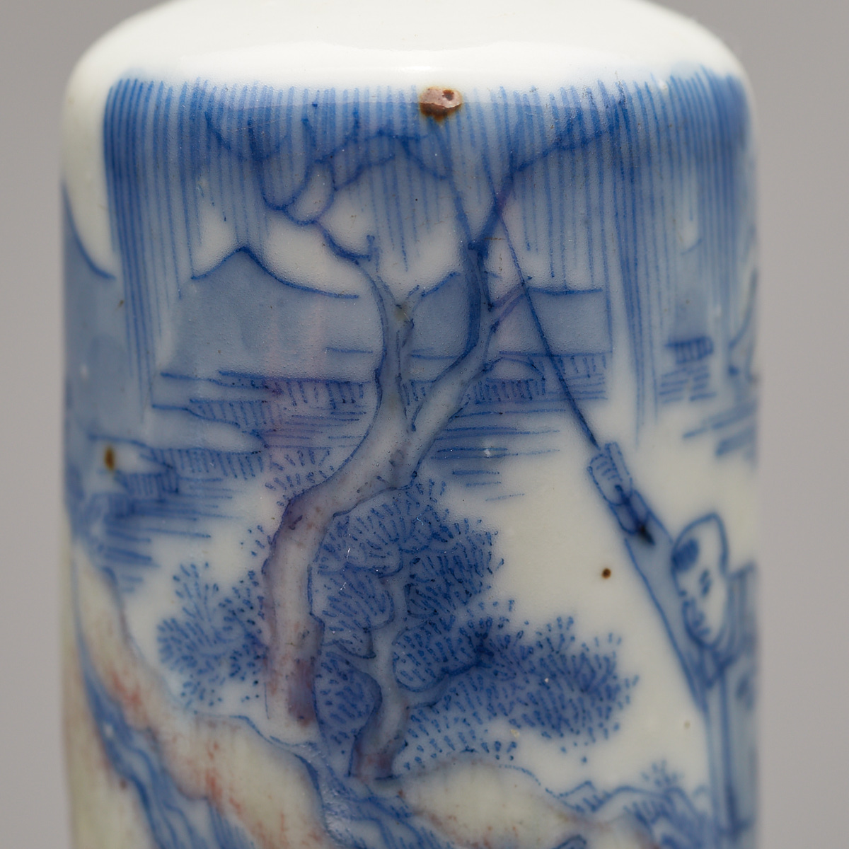 Chinese Blue & White Porcelain Snuff Bottle - Image 9 of 10