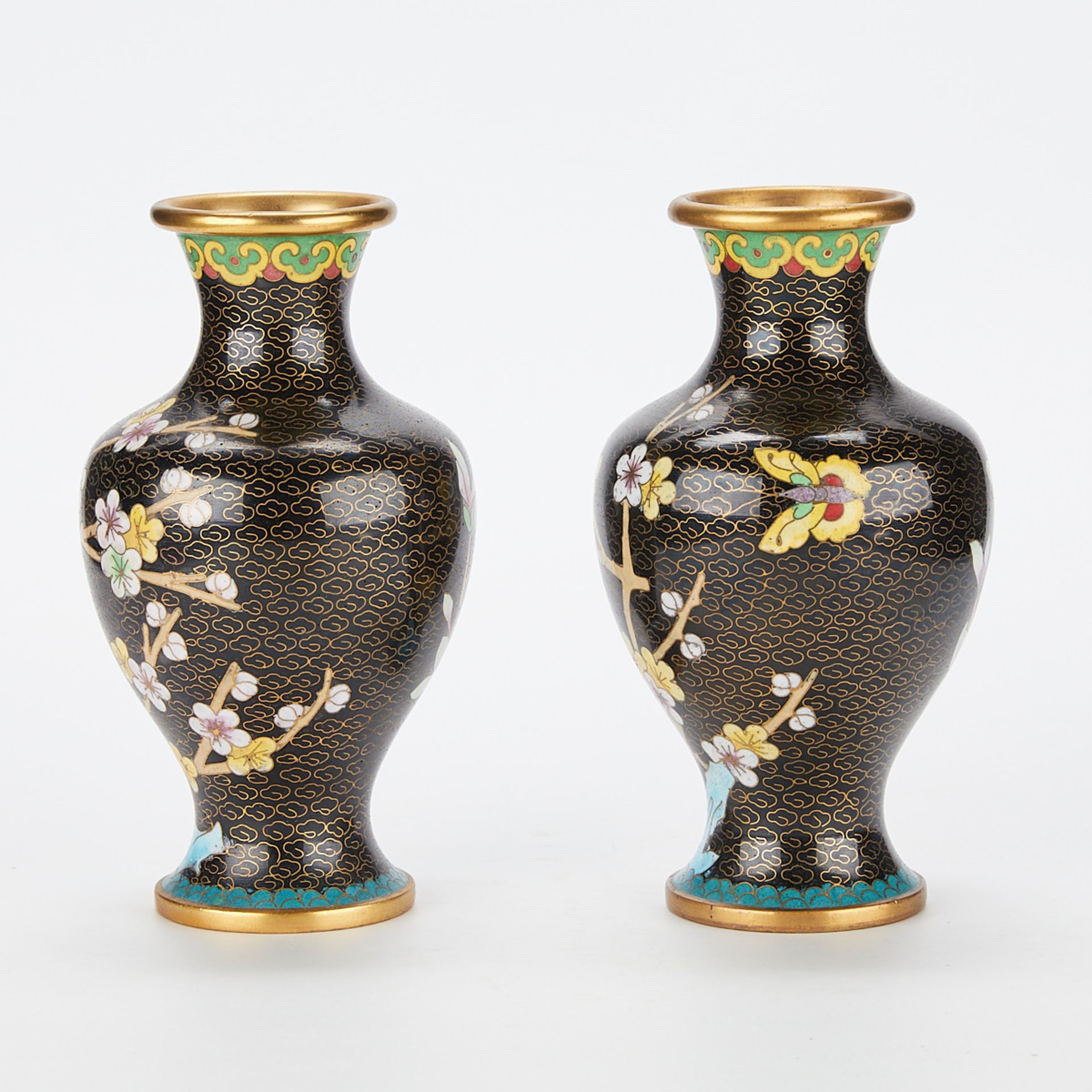Pair of Small Chinese Cloisonne Vases - Bild 2 aus 13