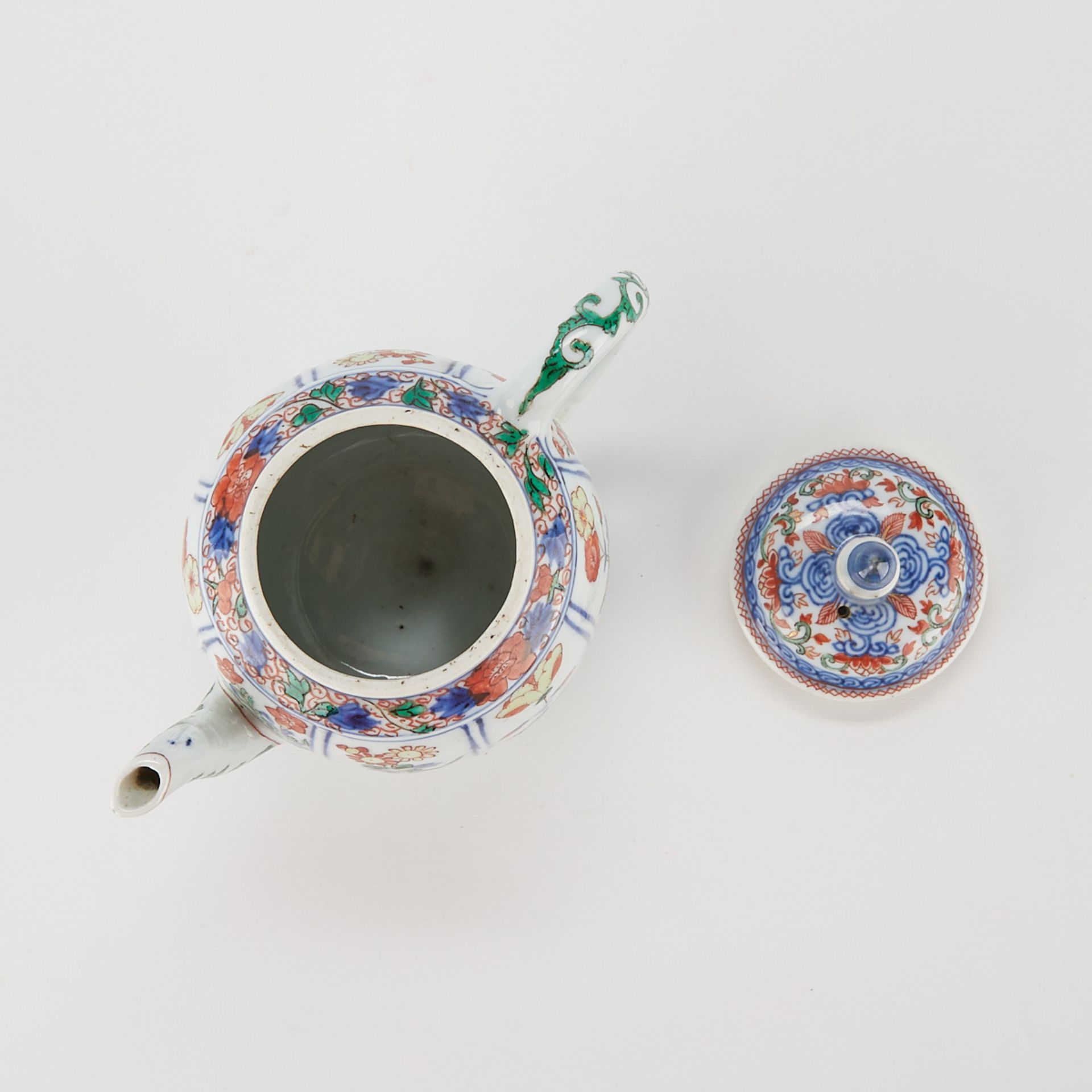 18th c. Chinese Famille Verte Porcelain Teapot - Bild 8 aus 10