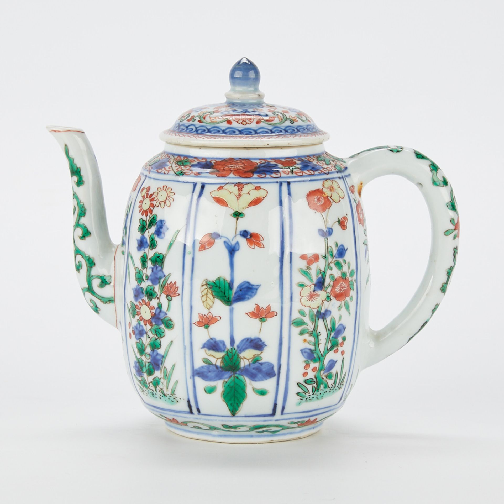 18th c. Chinese Famille Verte Porcelain Teapot - Bild 3 aus 10