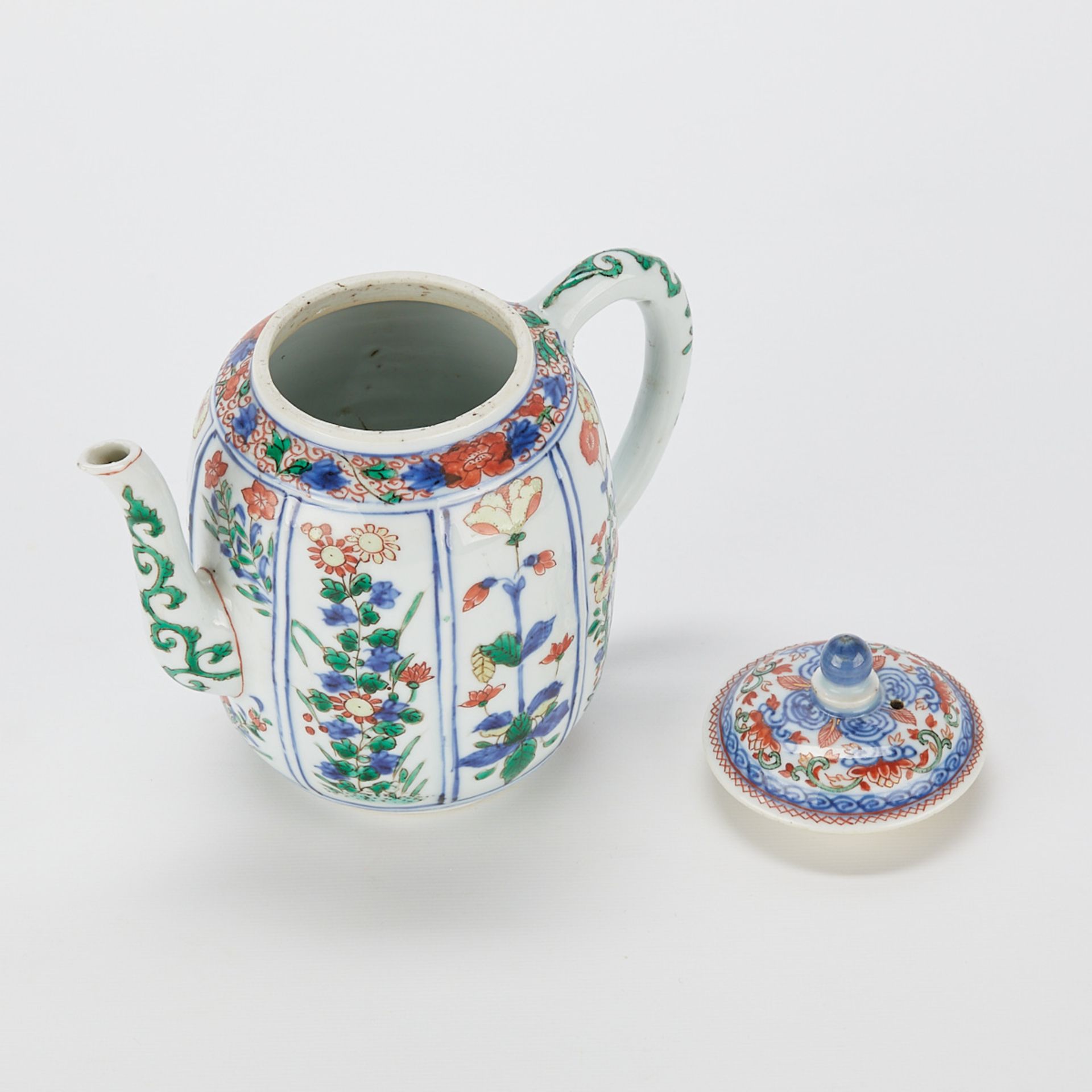 18th c. Chinese Famille Verte Porcelain Teapot - Bild 6 aus 10