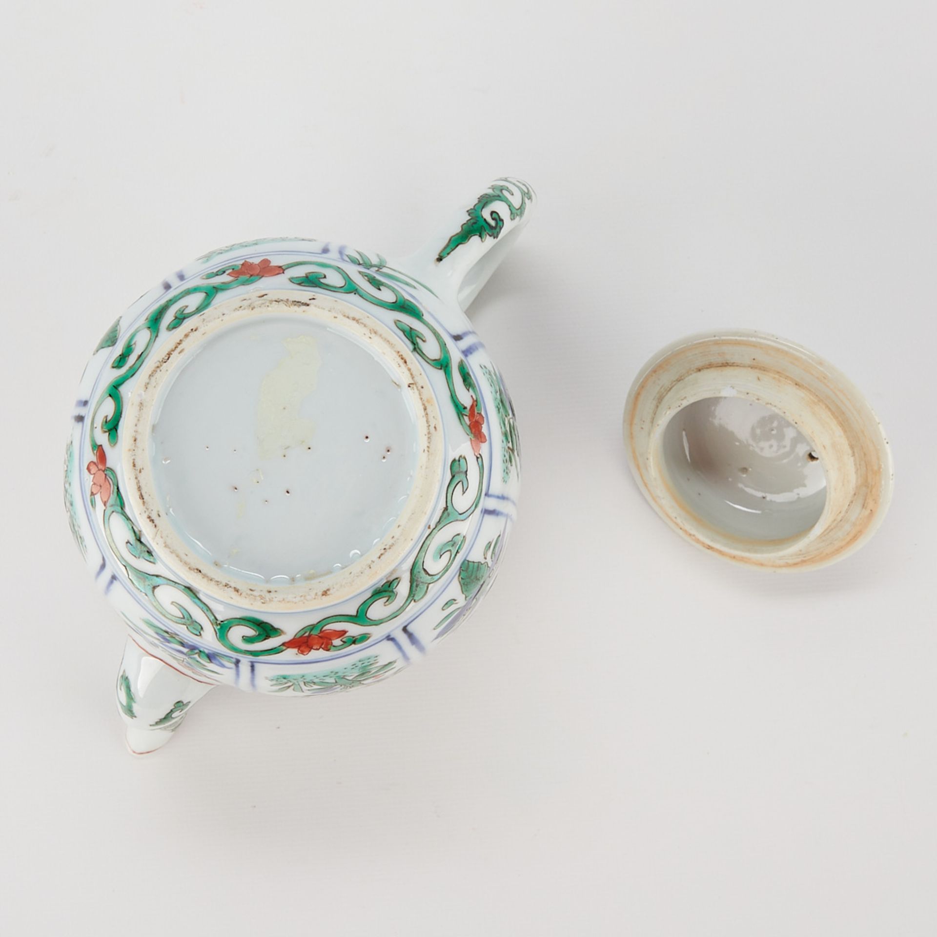 18th c. Chinese Famille Verte Porcelain Teapot - Bild 7 aus 10
