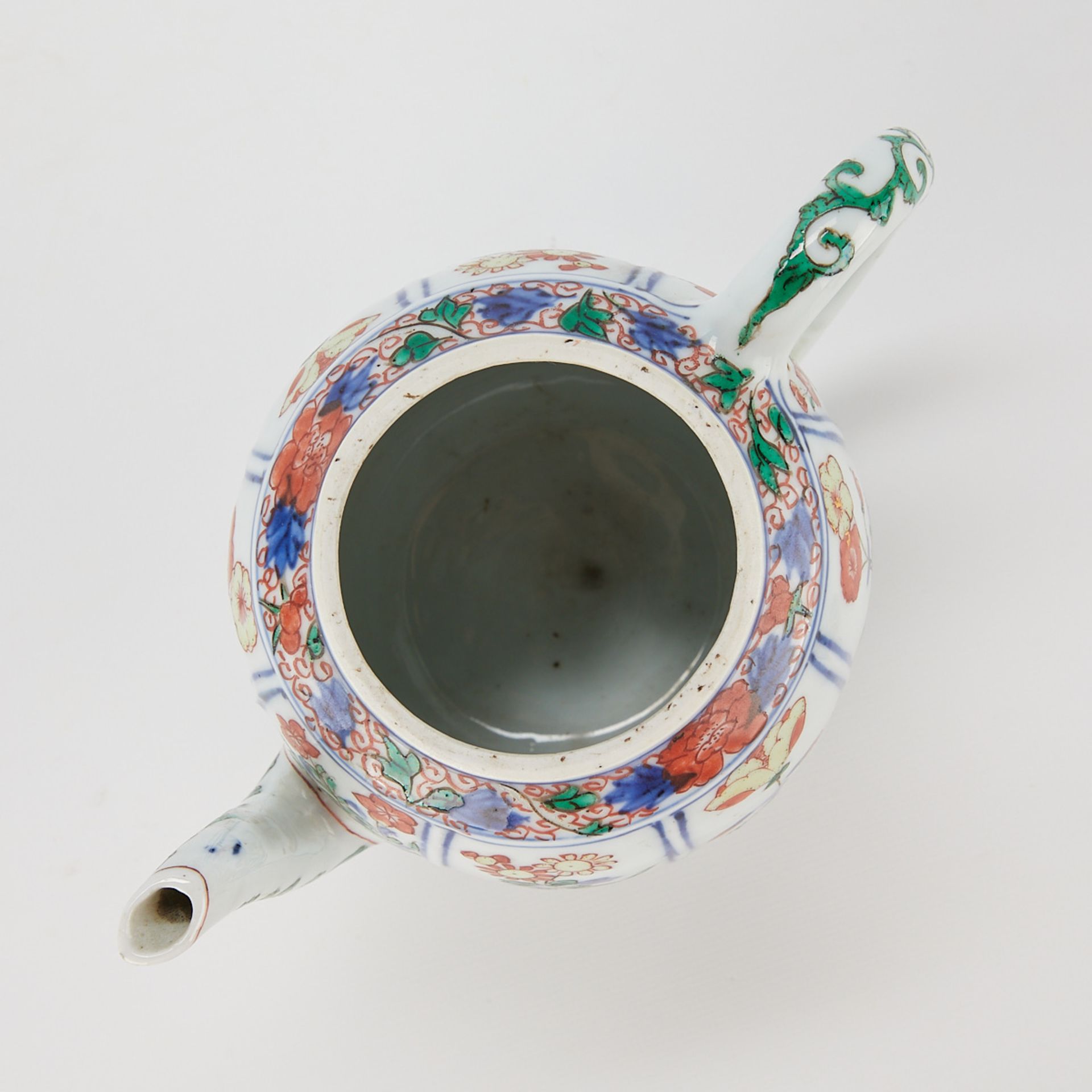 18th c. Chinese Famille Verte Porcelain Teapot - Bild 9 aus 10