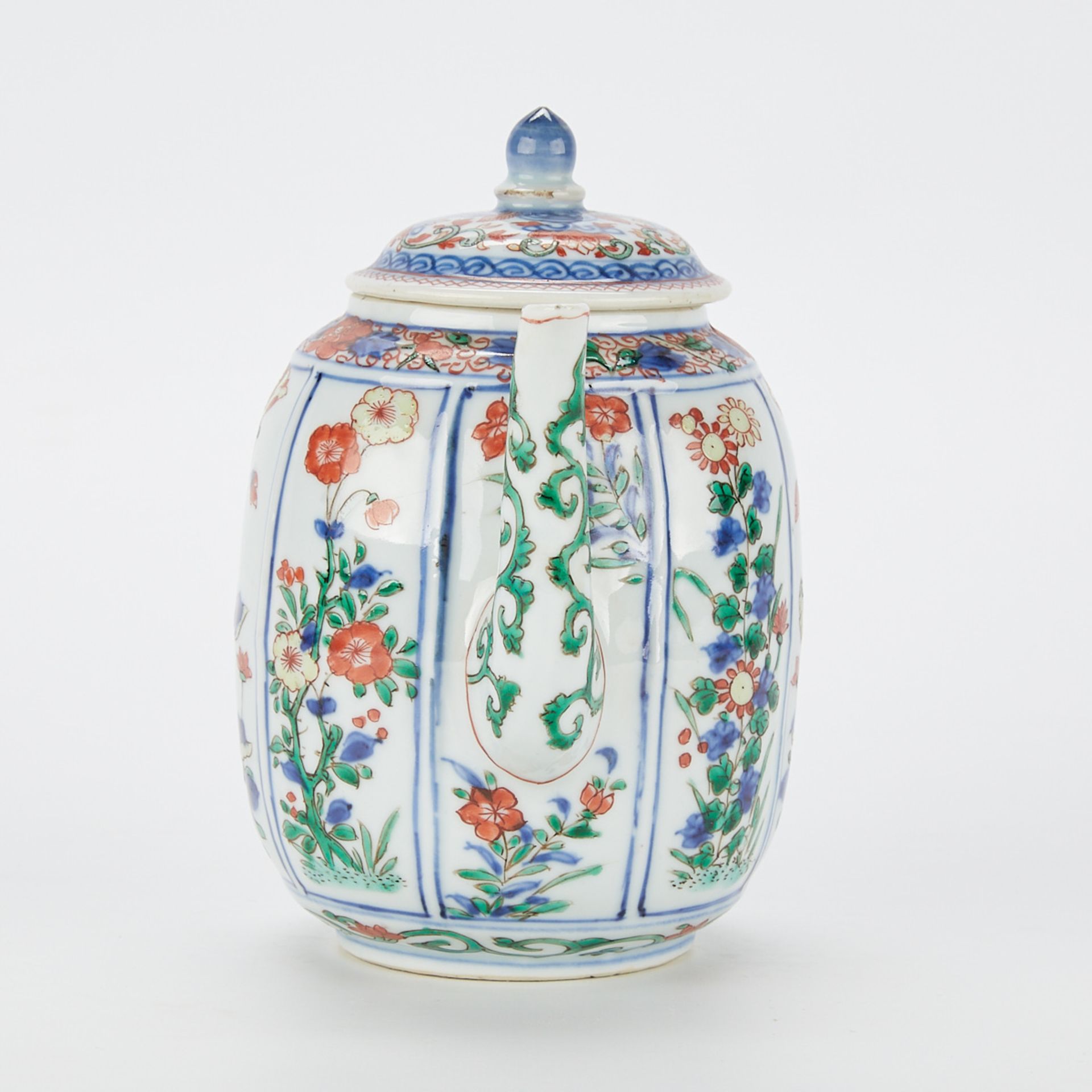 18th c. Chinese Famille Verte Porcelain Teapot - Bild 2 aus 10