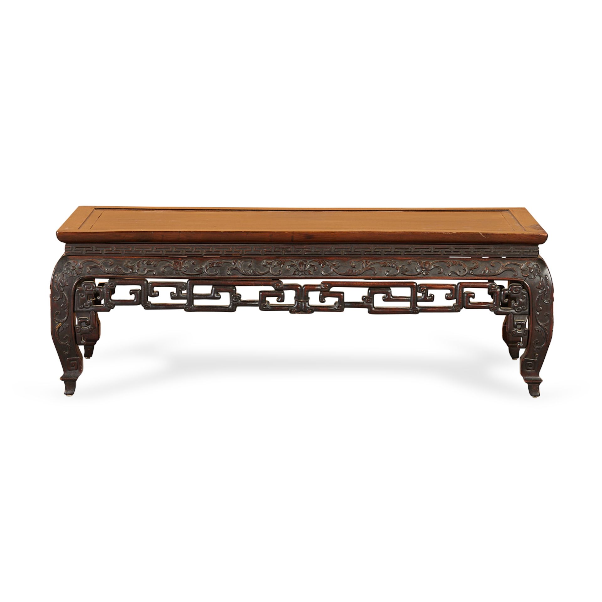 19th c. Chinese Carved Low Table - Bild 5 aus 9