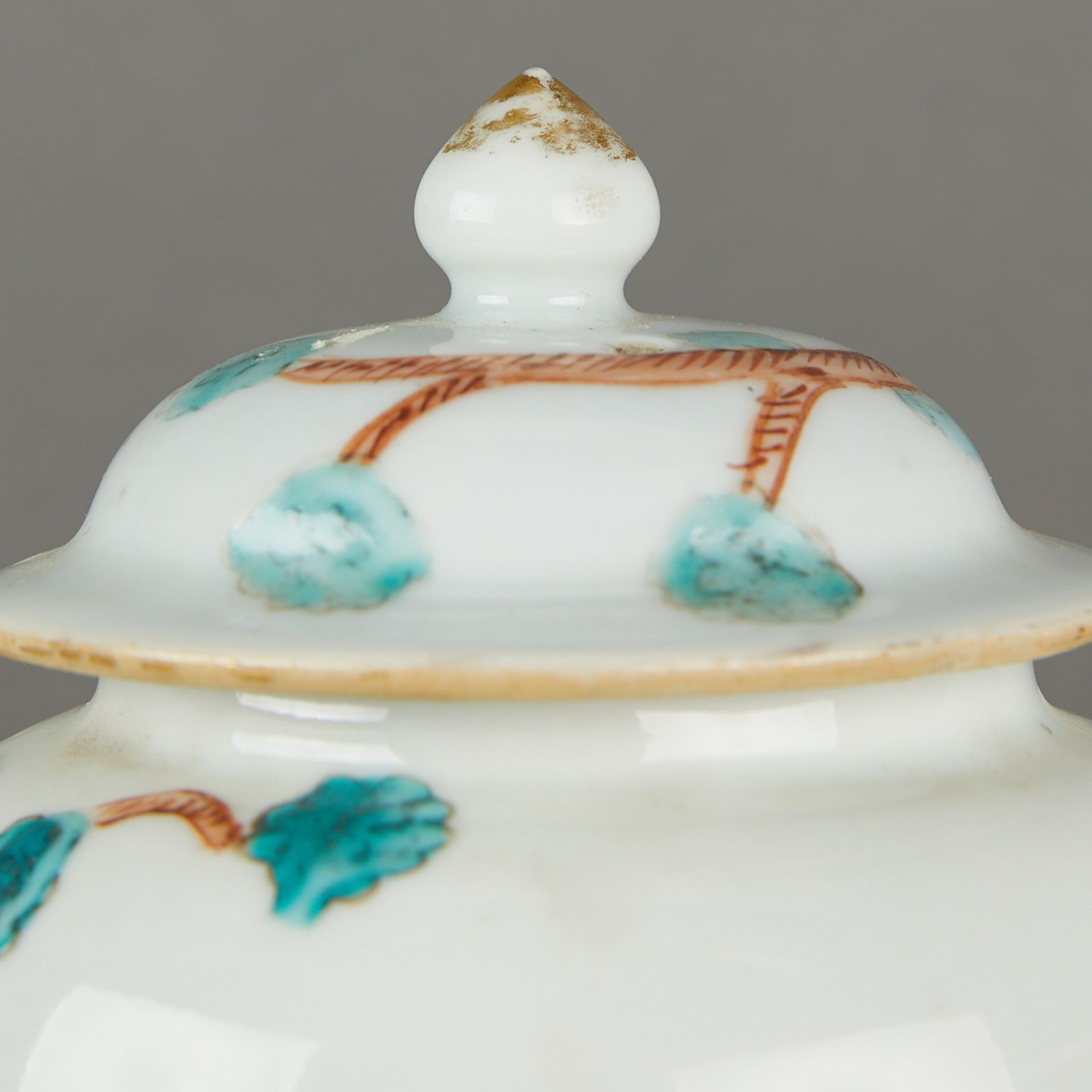 Chinese Export Famille Verte Porcelain Teapot - Bild 9 aus 11
